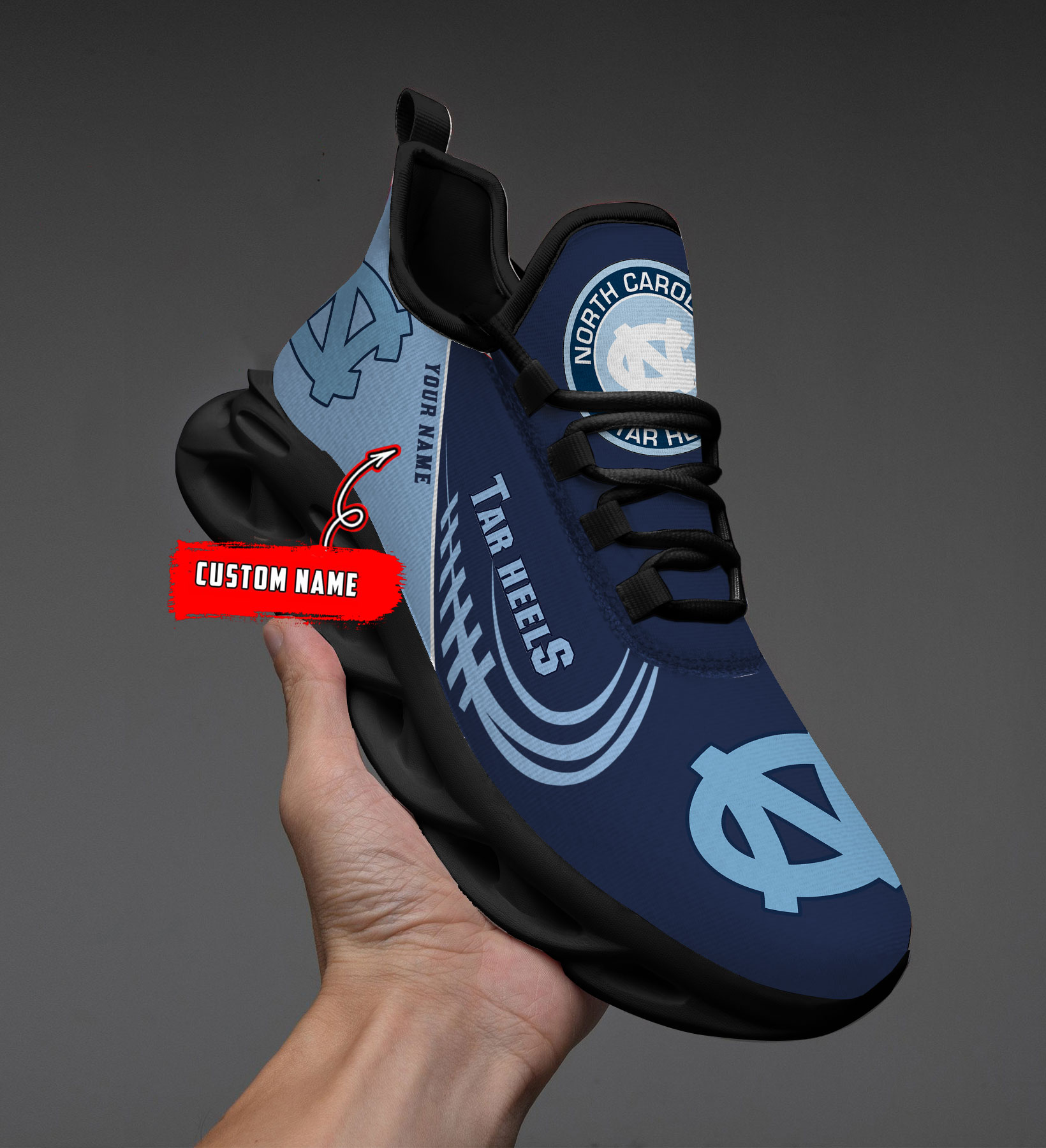 North Carolina Tar Heels PERSONALIZED MAX SOUL SHOES T1 - Famjoys North Carolina Tar Heels PERSONALIZED MAX SOUL SHOES T1 - Famjoys
