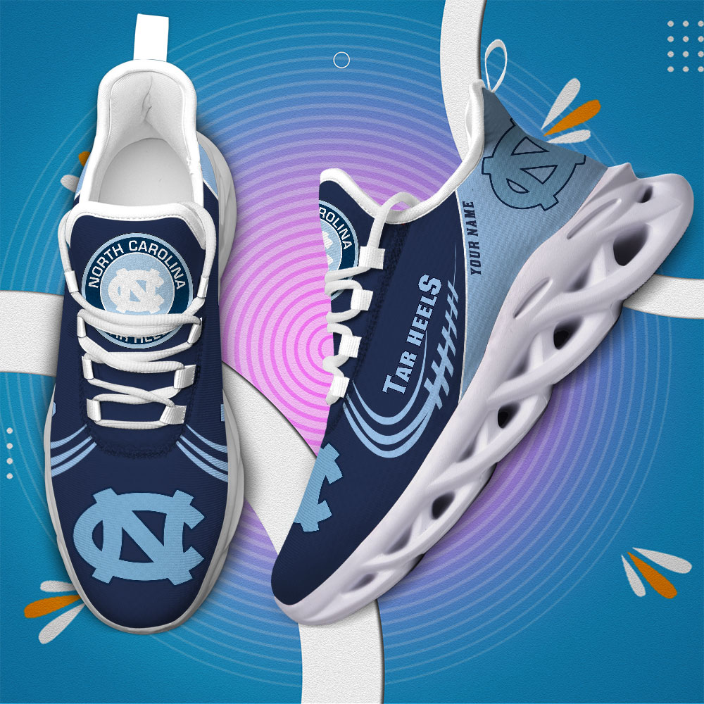 North Carolina Tar Heels PERSONALIZED MAX SOUL SHOES T1 - Famjoys North Carolina Tar Heels PERSONALIZED MAX SOUL SHOES T1 - Famjoys