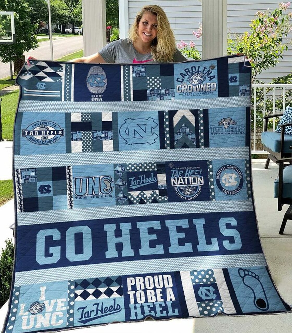 North Carolina Tar Heels Quilt Blanket #175 - Famjoys North Carolina Tar Heels Quilt Blanket #175 - Famjoys