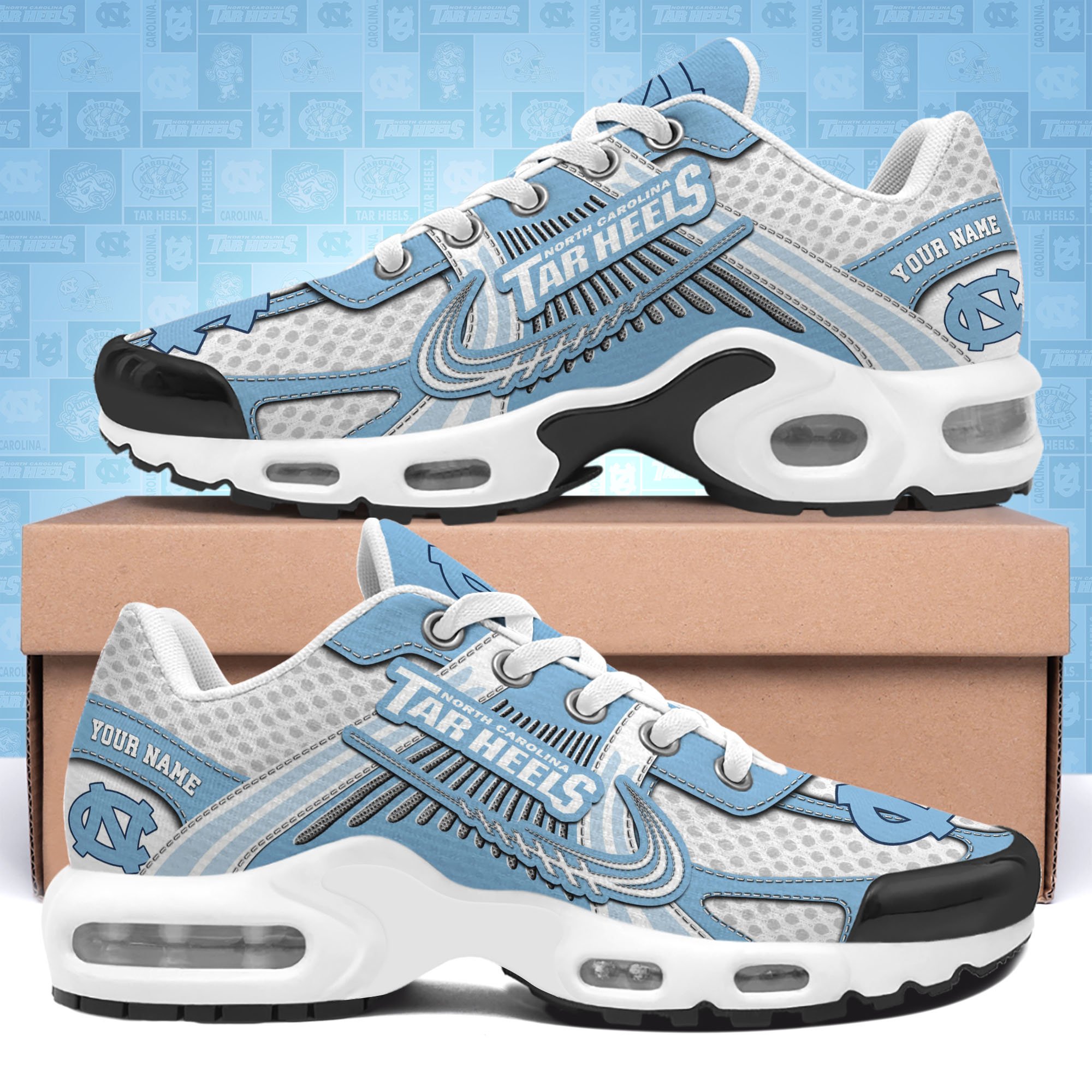 North Carolina Tar Heels TN Shoes Custom Your Name, Sport Shoes, Gifts For Fans, Sport Gifts For Him ETRG-62360 - Famjoys North Carolina Tar Heels TN Shoes Custom Your Name, Sport Shoes, Gifts For Fans, Sport Gifts For Him ETRG-62360 - Famjoys