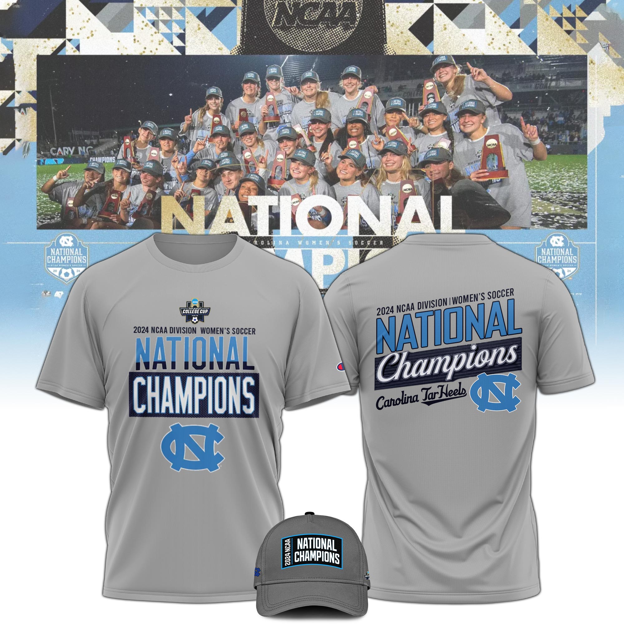 North Carolina WoSoccer National Champions T-Shirt - Famjoys North Carolina WoSoccer National Champions T-Shirt - Famjoys