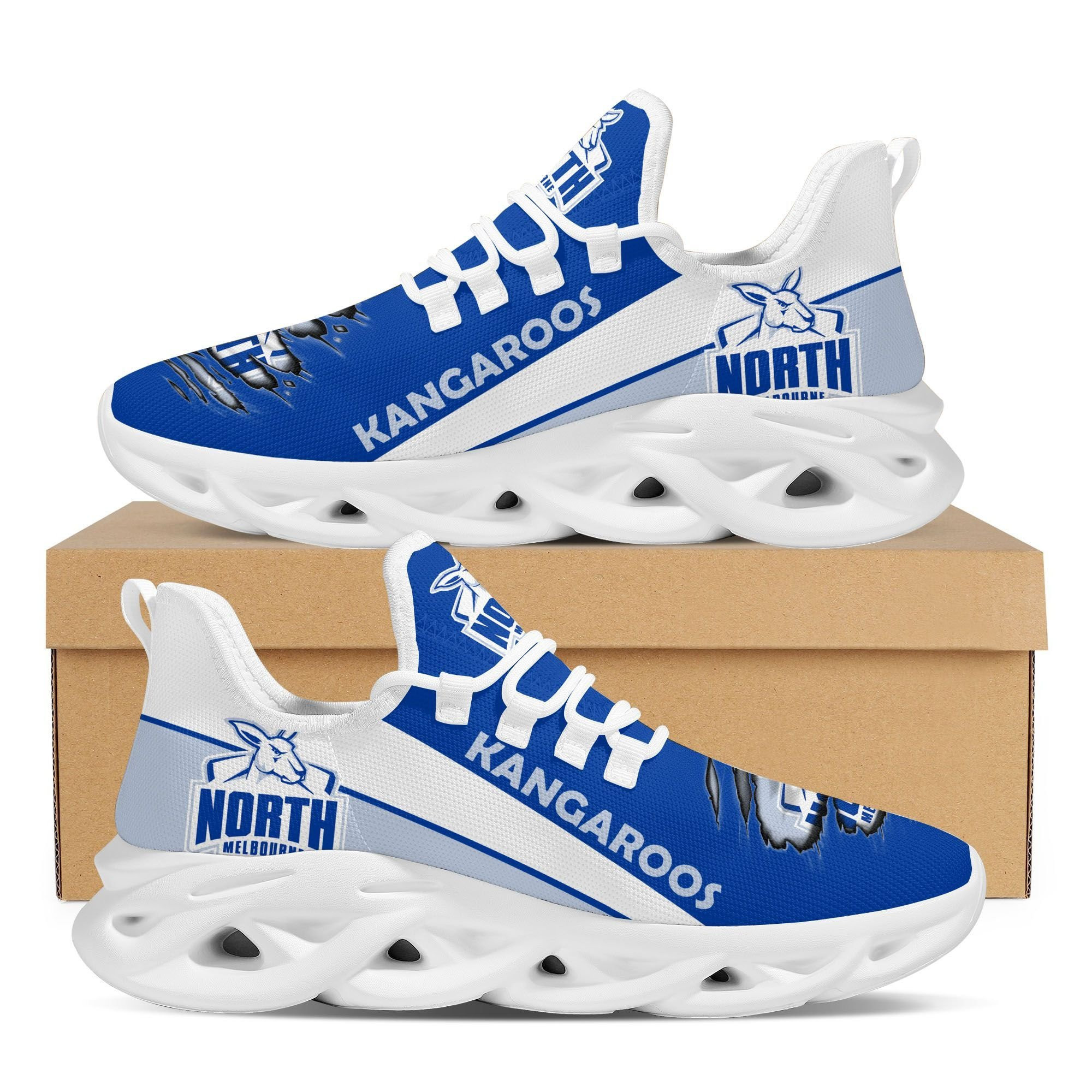 North Melbourne Kangaroos Max Soul Sneakers Shoes - Famjoys North Melbourne Kangaroos Max Soul Sneakers Shoes - Famjoys