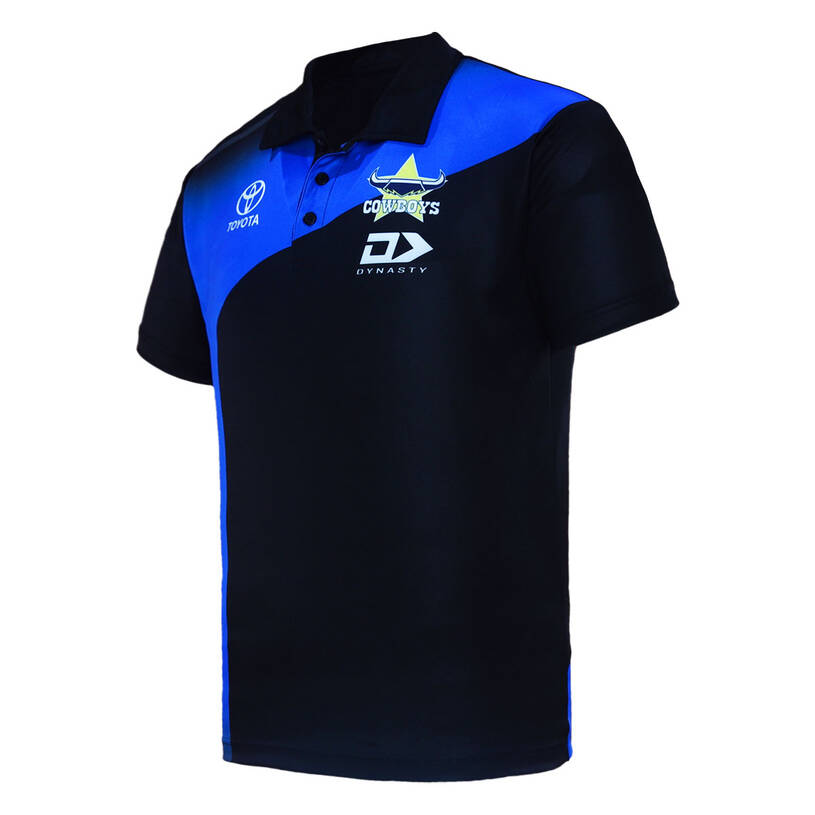 NORTH QUEENSLAND COWBOYS BLACK & ELECTRIC BLUE POLO LIMITED - Famjoys NORTH QUEENSLAND COWBOYS BLACK & ELECTRIC BLUE POLO LIMITED - Famjoys