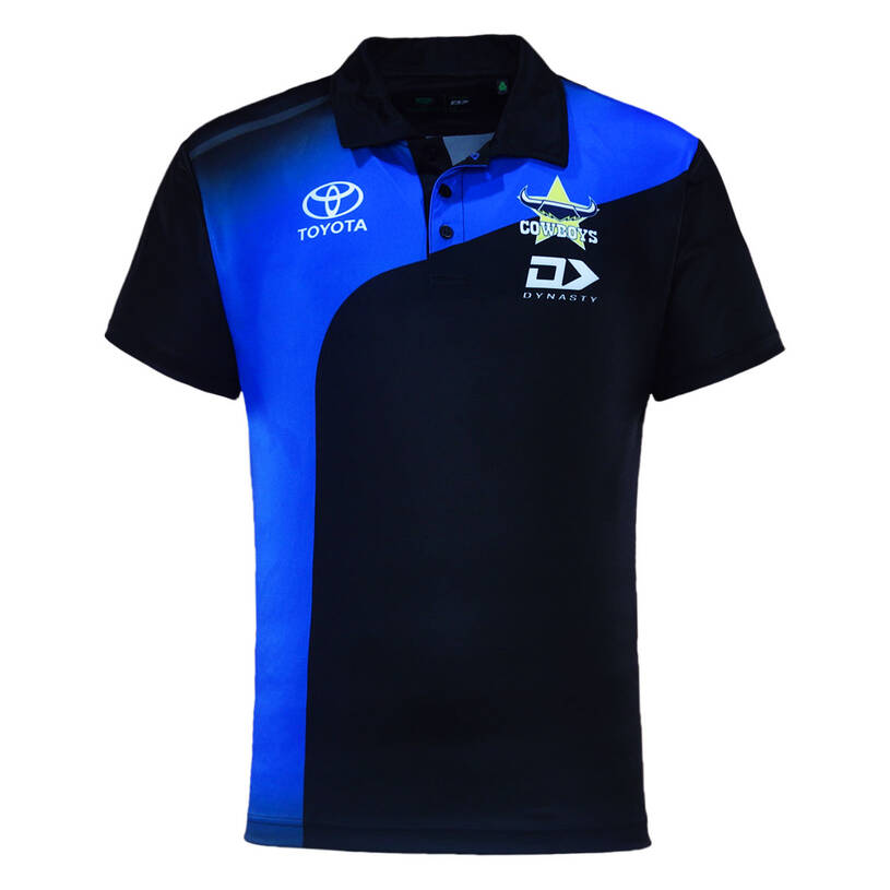 NORTH QUEENSLAND COWBOYS BLACK & ELECTRIC BLUE POLO LIMITED - Famjoys NORTH QUEENSLAND COWBOYS BLACK & ELECTRIC BLUE POLO LIMITED - Famjoys