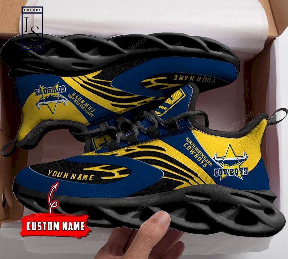 North Queensland Cowboys NRL Personalized Max Soul Shoes - Famjoys North Queensland Cowboys NRL Personalized Max Soul Shoes - Famjoys