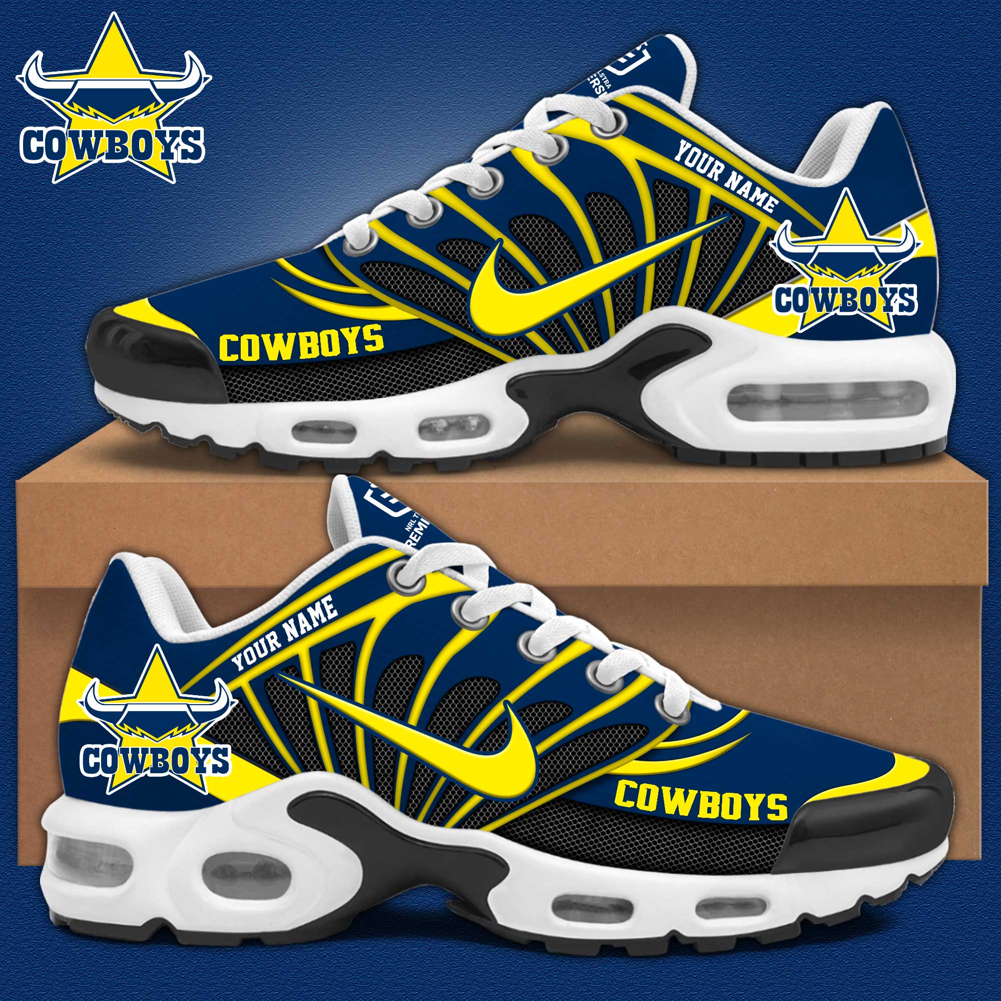 North Queensland Cowboys Personalized Shoes - Famjoys North Queensland Cowboys Personalized Shoes - Famjoys