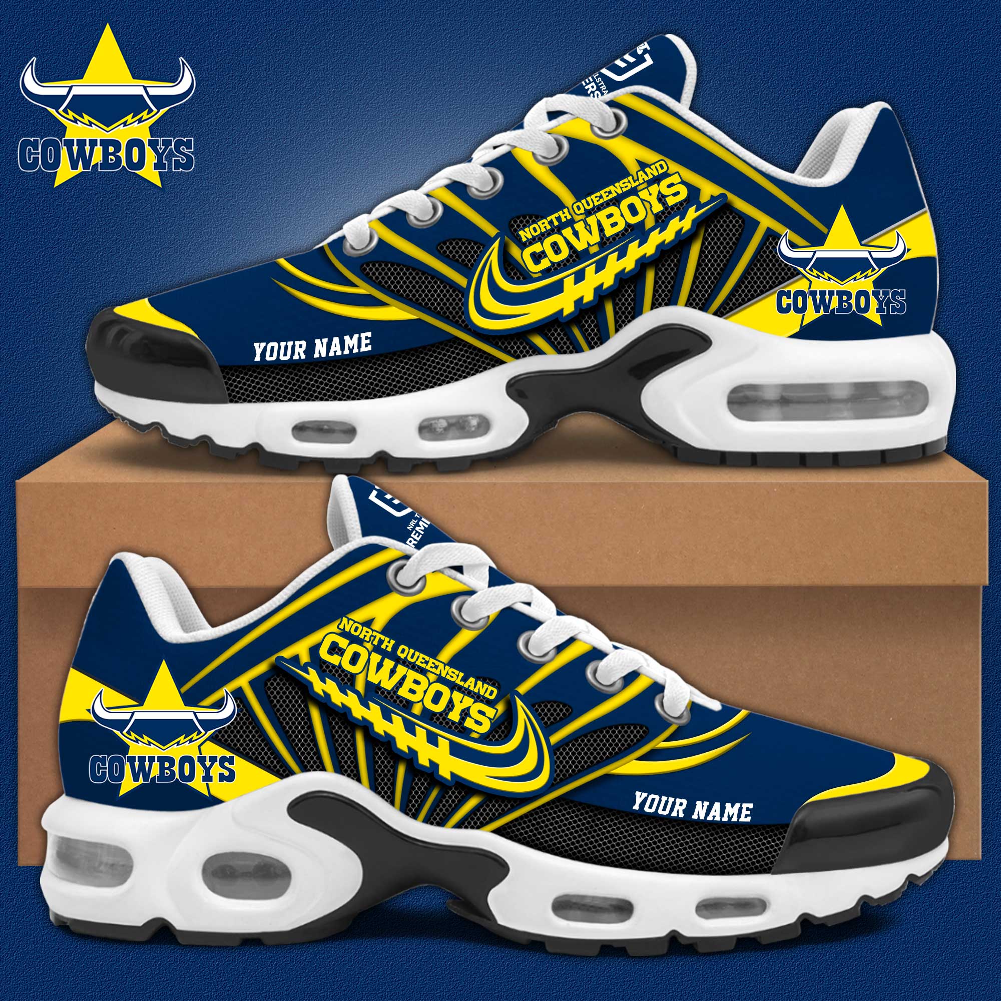 North Queensland Cowboys Personalized Shoes NQ4 - Famjoys North Queensland Cowboys Personalized Shoes NQ4 - Famjoys