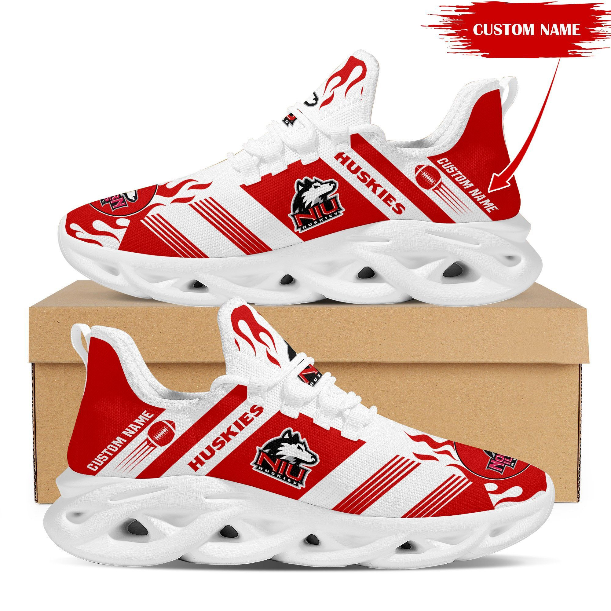 Northern Illinois Huskies Custom Personalized Max Soul Sneakers Shoes Northern Illinois University - Famjoys Northern Illinois Huskies Custom Personalized Max Soul Sneakers Shoes Northern Illinois University - Famjoys