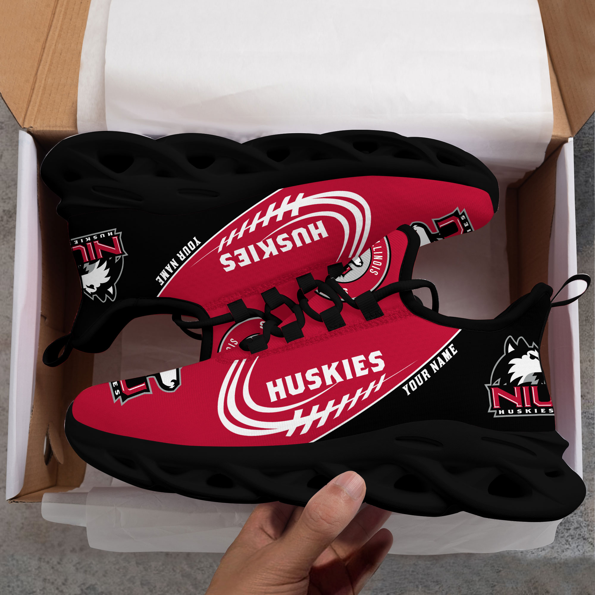 Northern Illinois Huskies PERSONALIZED MAX SOUL SHOES T1 - Famjoys Northern Illinois Huskies PERSONALIZED MAX SOUL SHOES T1 - Famjoys