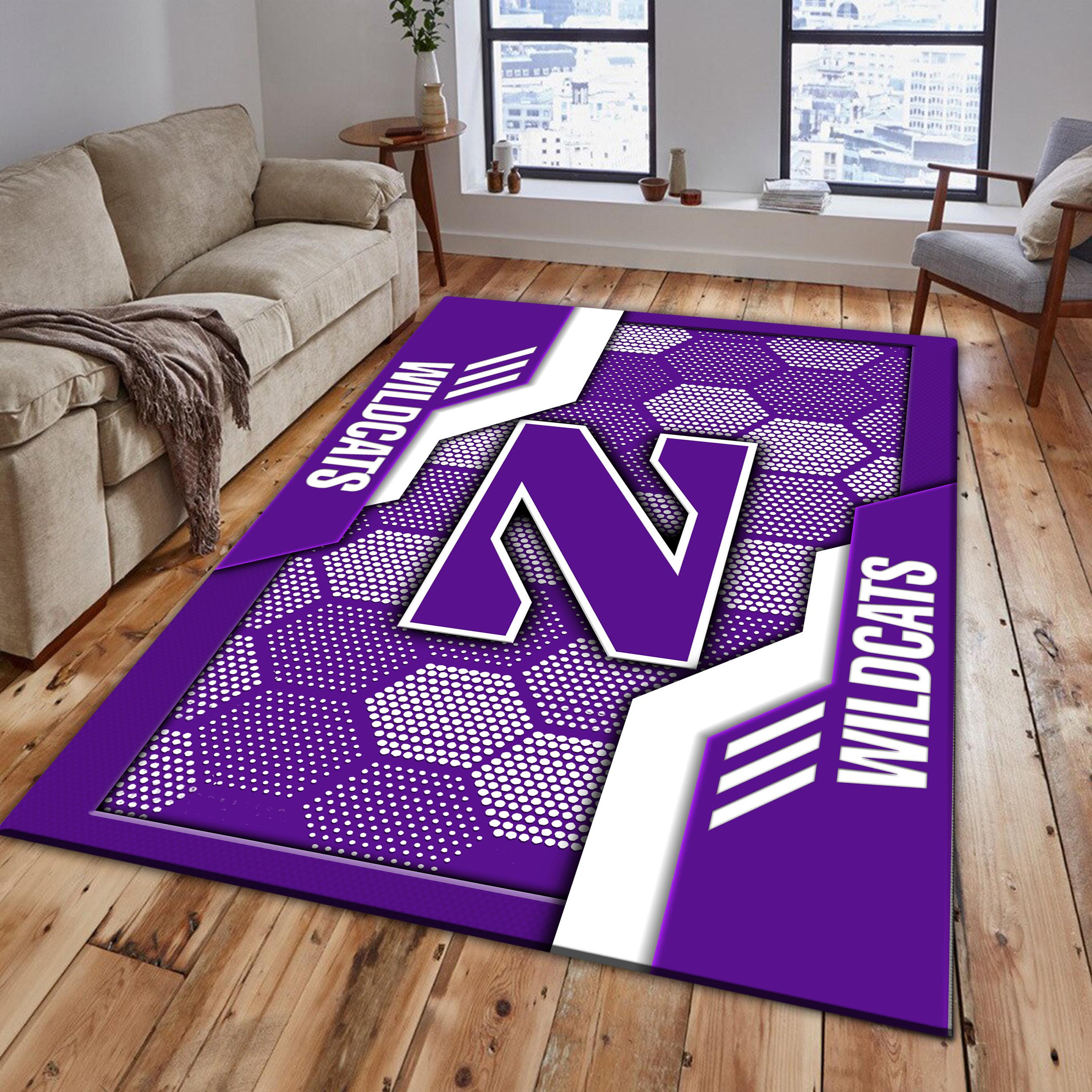 Northwestern Wildcats Area Rugs 3746 - Famjoys Northwestern Wildcats Area Rugs 3746 - Famjoys