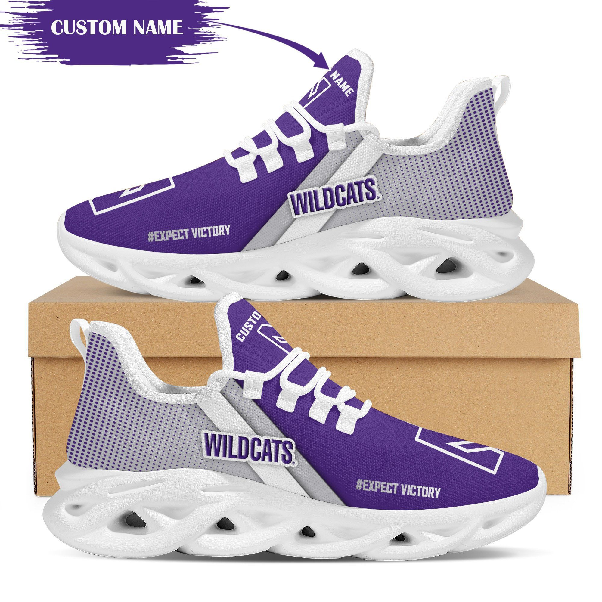 Northwestern Wildcats Custom Personalized Max Soul Sneakers Shoes - Famjoys Northwestern Wildcats Custom Personalized Max Soul Sneakers Shoes - Famjoys
