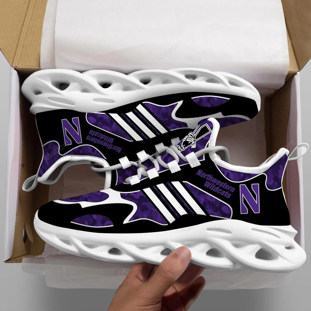 Northwestern Wildcats Max Soul Clunky, Camo Running Sneakers For Fan Ever