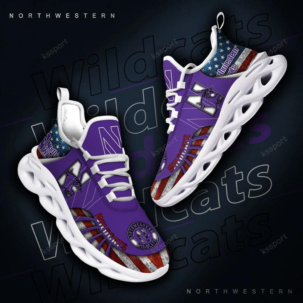 Northwestern Wildcats Max Soul Clunky Shoes - Famjoys Northwestern Wildcats Max Soul Clunky Shoes - Famjoys
