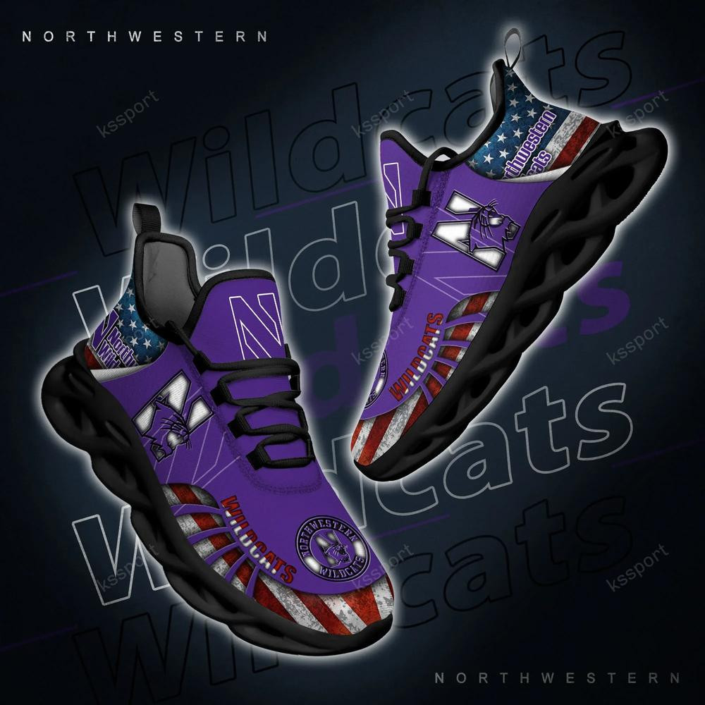 Northwestern Wildcats Max Soul Clunky Shoes - Famjoys Northwestern Wildcats Max Soul Clunky Shoes - Famjoys