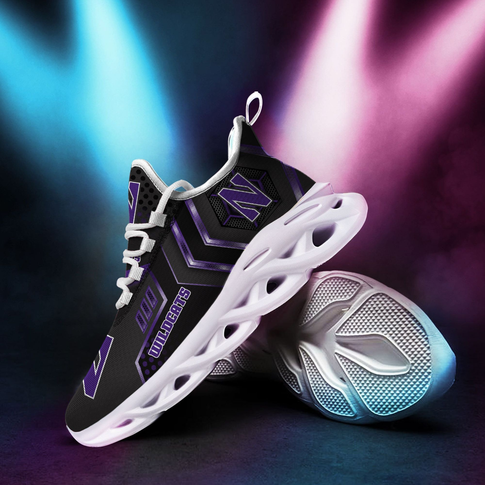 Northwestern Wildcats Max Soul Sneakers Shoes - Famjoys Northwestern Wildcats Max Soul Sneakers Shoes - Famjoys