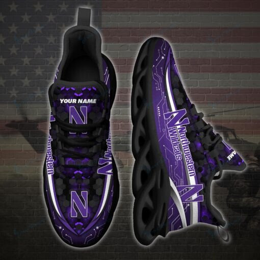 Northwestern Wildcats Personalized Max Soul YZ Running Sneakers 125 - Famjoys Northwestern Wildcats Personalized Max Soul YZ Running Sneakers 125 - Famjoys