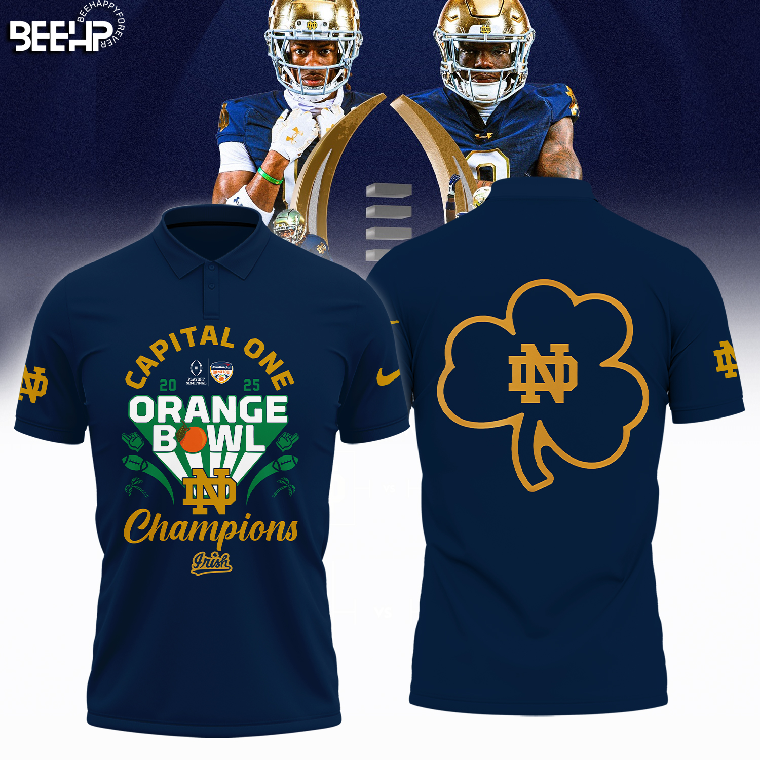 Notre Dame Fighting Irish 2025 Orange Bowl Champions Shirt - Famjoys Notre Dame Fighting Irish 2025 Orange Bowl Champions Shirt - Famjoys