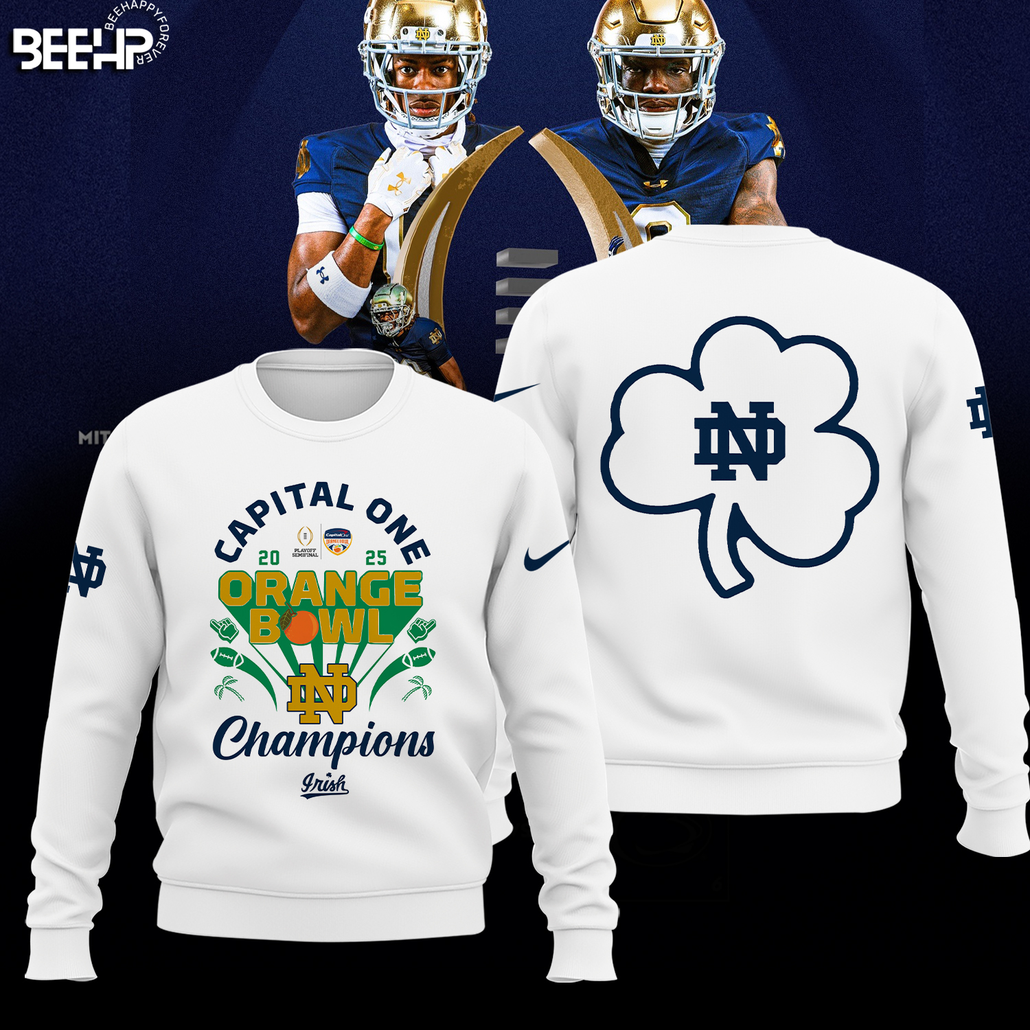 Notre Dame Fighting Irish 2025 Orange Bowl Champions Shirt - Famjoys Notre Dame Fighting Irish 2025 Orange Bowl Champions Shirt - Famjoys