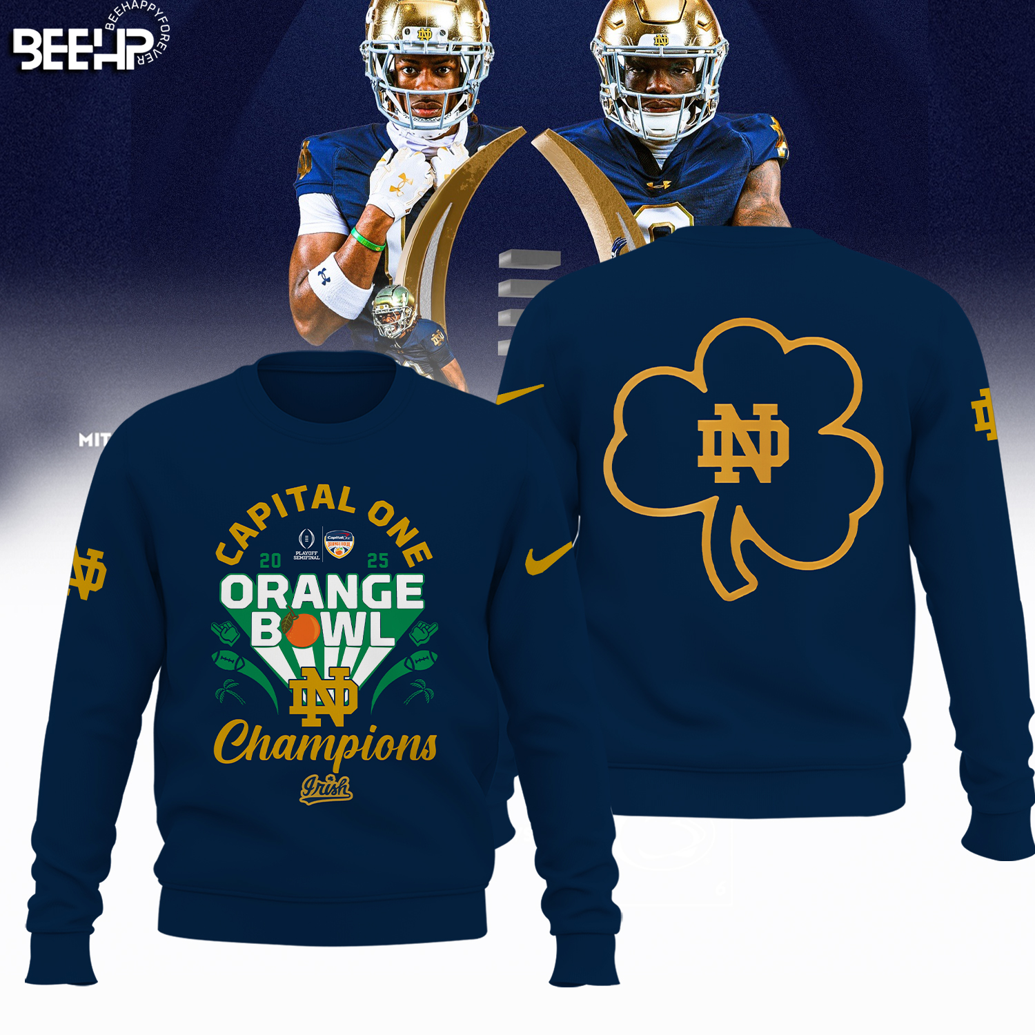 Notre Dame Fighting Irish 2025 Orange Bowl Champions Shirt - Famjoys Notre Dame Fighting Irish 2025 Orange Bowl Champions Shirt - Famjoys