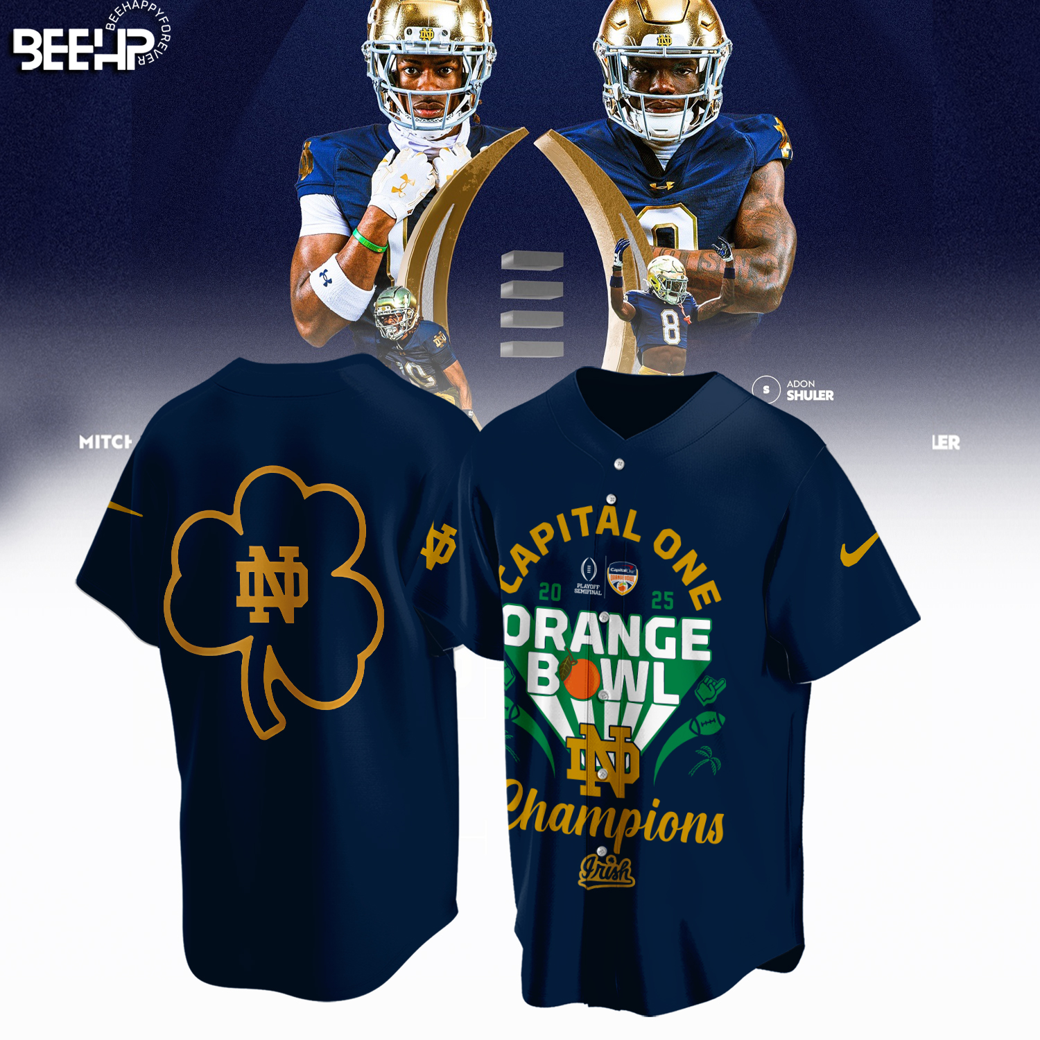 Notre Dame Fighting Irish 2025 Orange Bowl Champions Shirt - Famjoys Notre Dame Fighting Irish 2025 Orange Bowl Champions Shirt - Famjoys