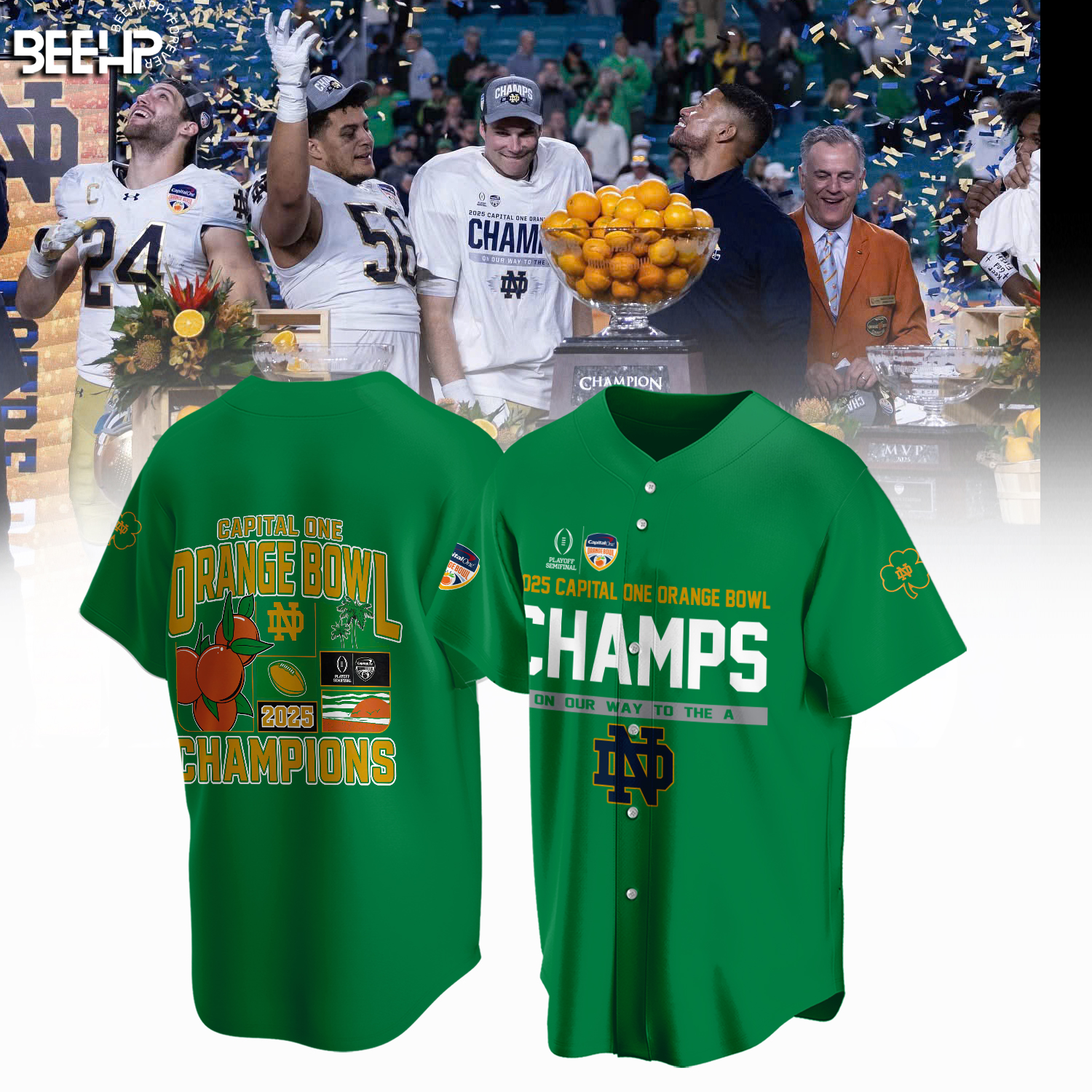 Notre Dame Fighting Irish 2025 Orange Bowl Champions Shirt - Famjoys Notre Dame Fighting Irish 2025 Orange Bowl Champions Shirt - Famjoys