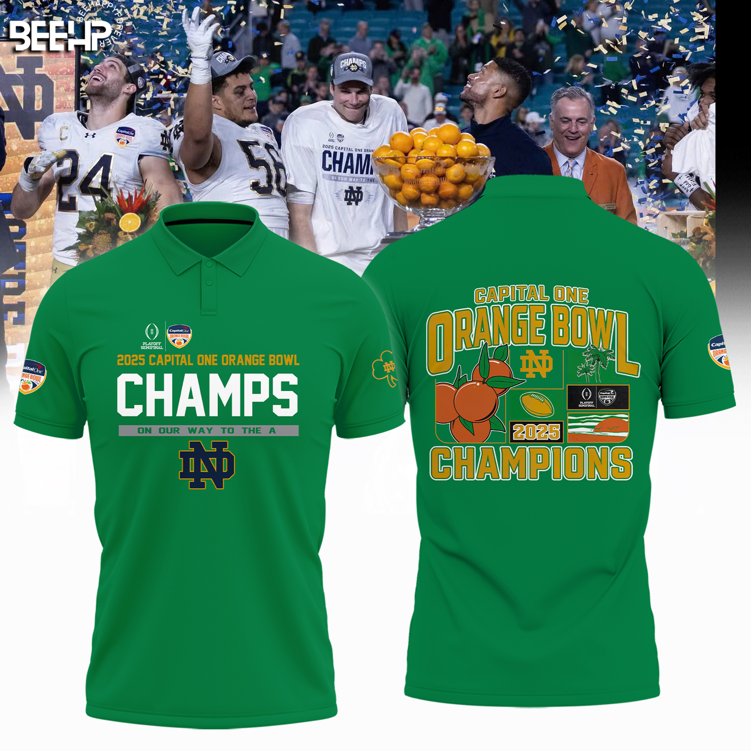 Notre Dame Fighting Irish 2025 Orange Bowl Champions Shirt - Famjoys Notre Dame Fighting Irish 2025 Orange Bowl Champions Shirt - Famjoys