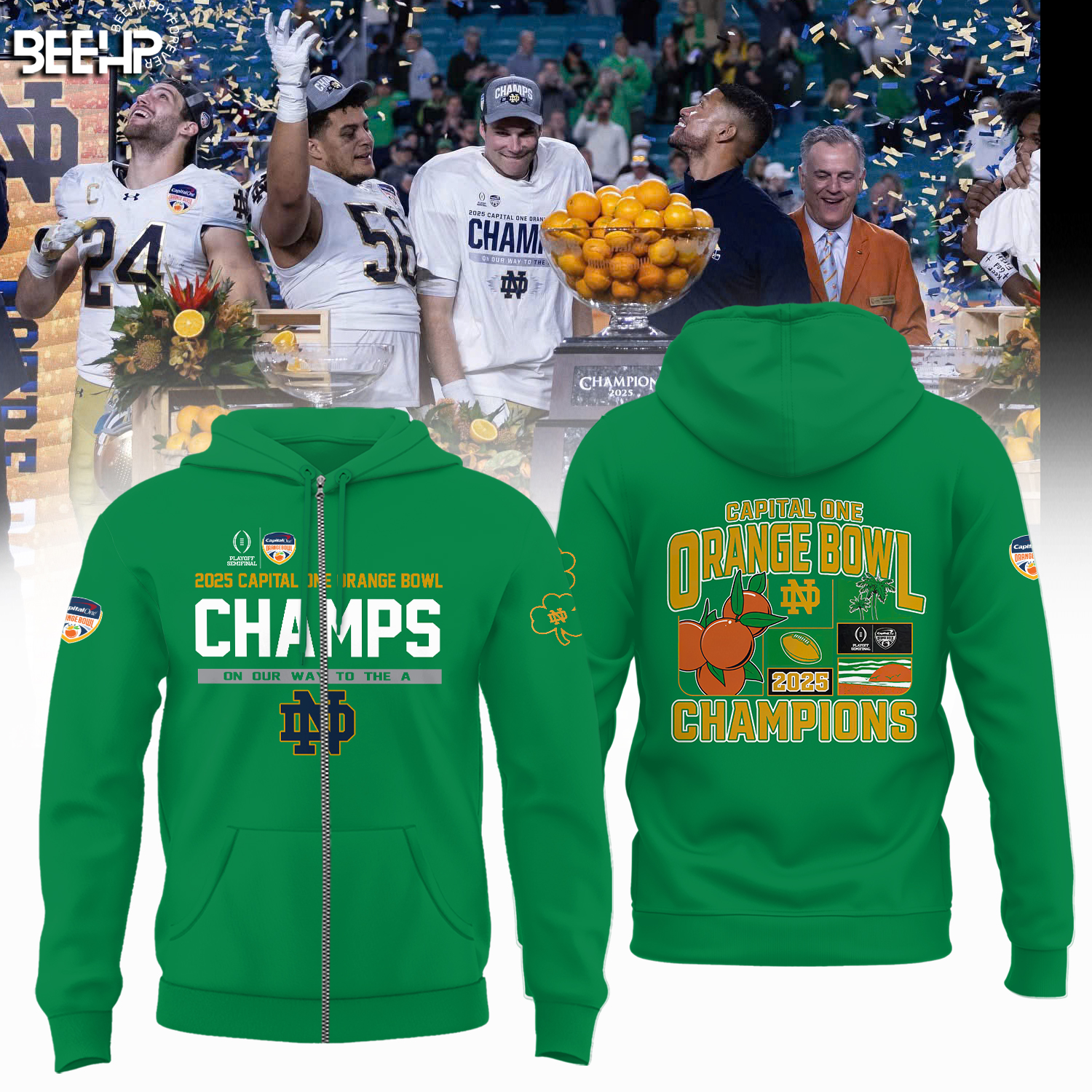 Notre Dame Fighting Irish 2025 Orange Bowl Champions Shirt - Famjoys Notre Dame Fighting Irish 2025 Orange Bowl Champions Shirt - Famjoys