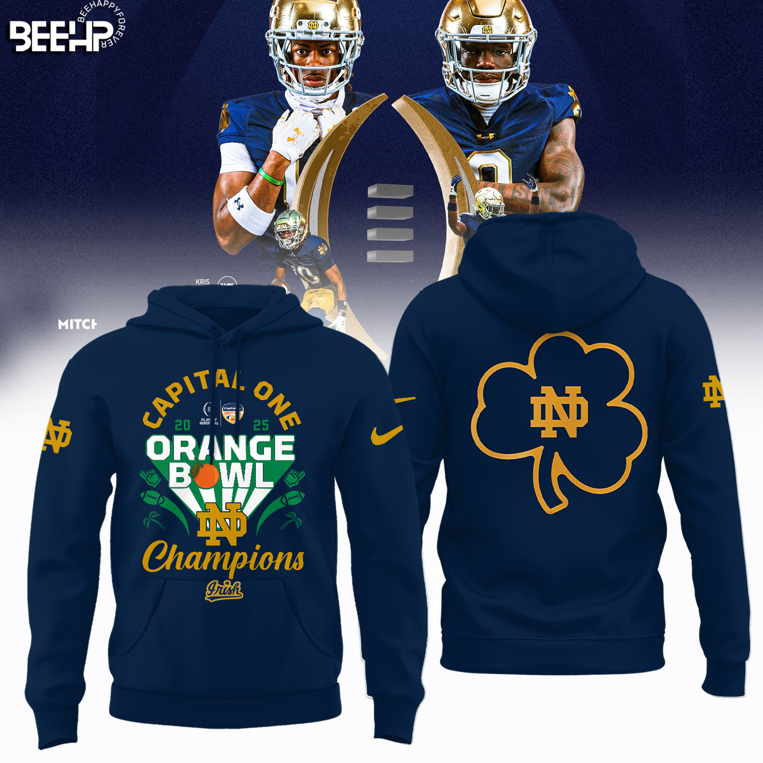 Notre Dame Fighting Irish 2025 Orange Bowl Champions Shirt - Famjoys Notre Dame Fighting Irish 2025 Orange Bowl Champions Shirt - Famjoys