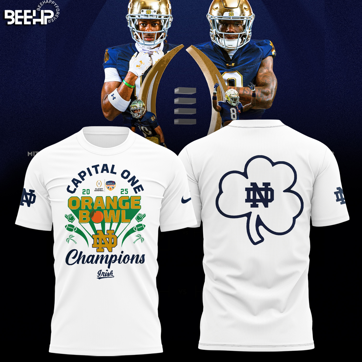 Notre Dame Fighting Irish 2025 Orange Bowl Champions Shirt - Famjoys Notre Dame Fighting Irish 2025 Orange Bowl Champions Shirt - Famjoys