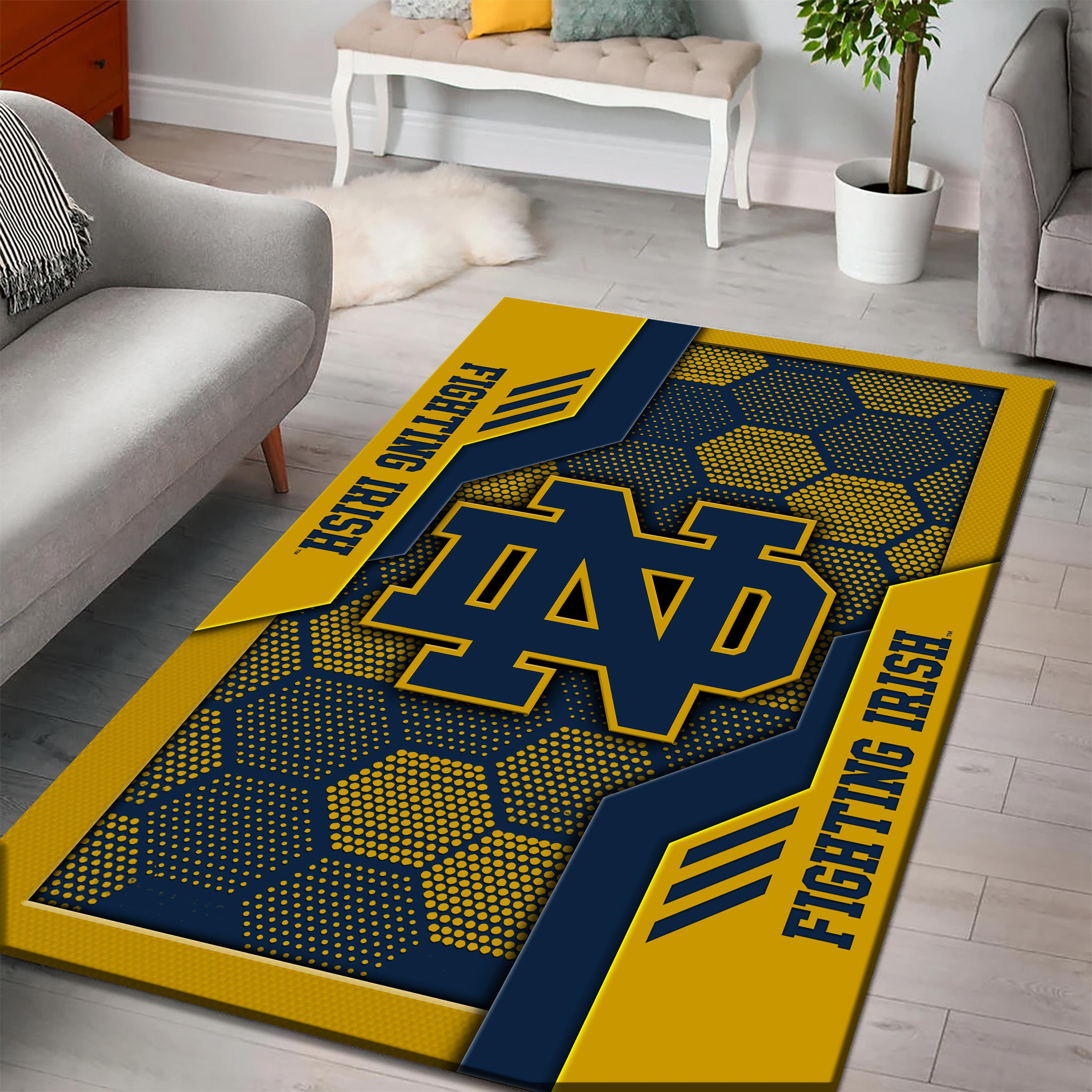 Notre Dame Fighting Irish Area Rugs 3809 - Famjoys Notre Dame Fighting Irish Area Rugs 3809 - Famjoys