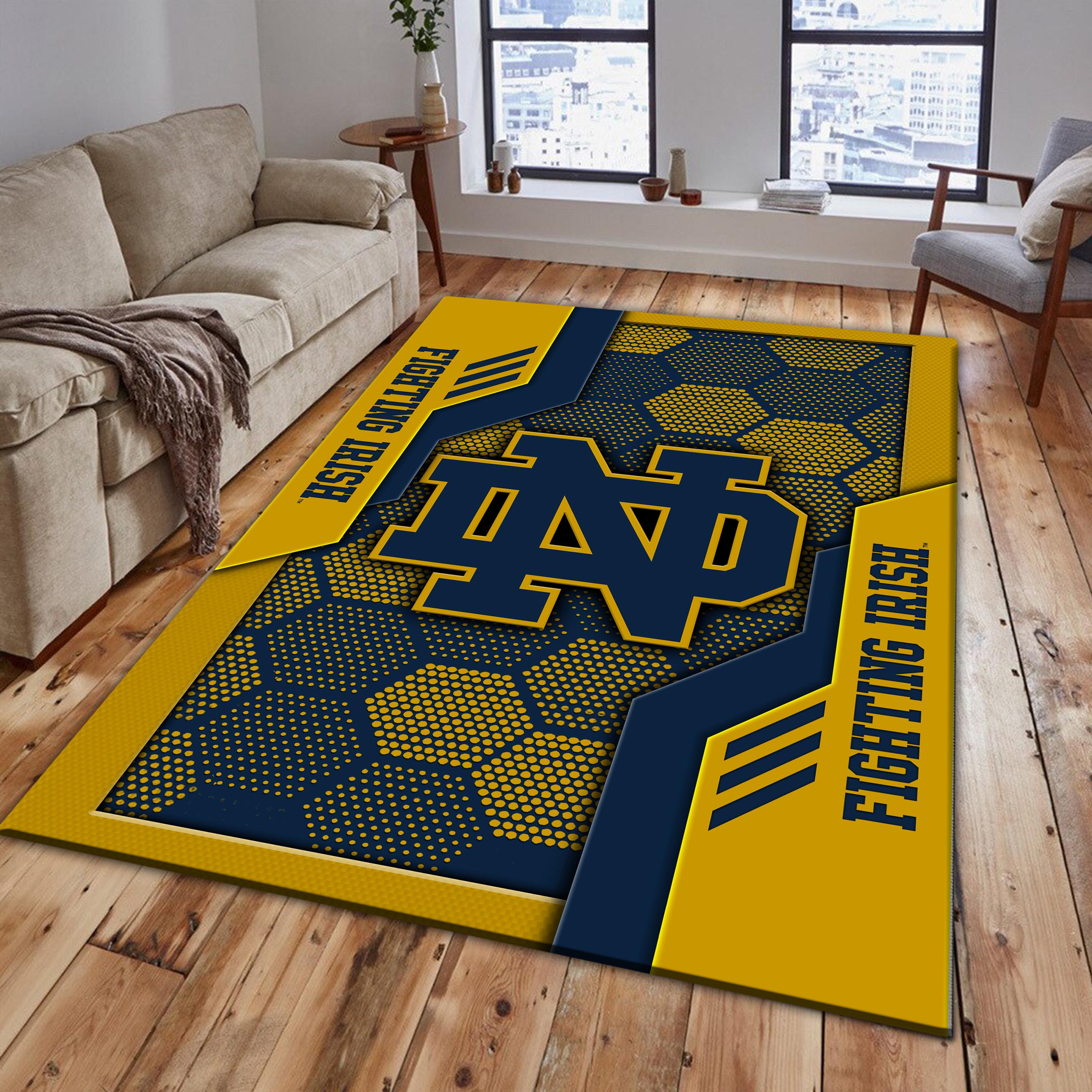 Notre Dame Fighting Irish Area Rugs 3809 - Famjoys Notre Dame Fighting Irish Area Rugs 3809 - Famjoys