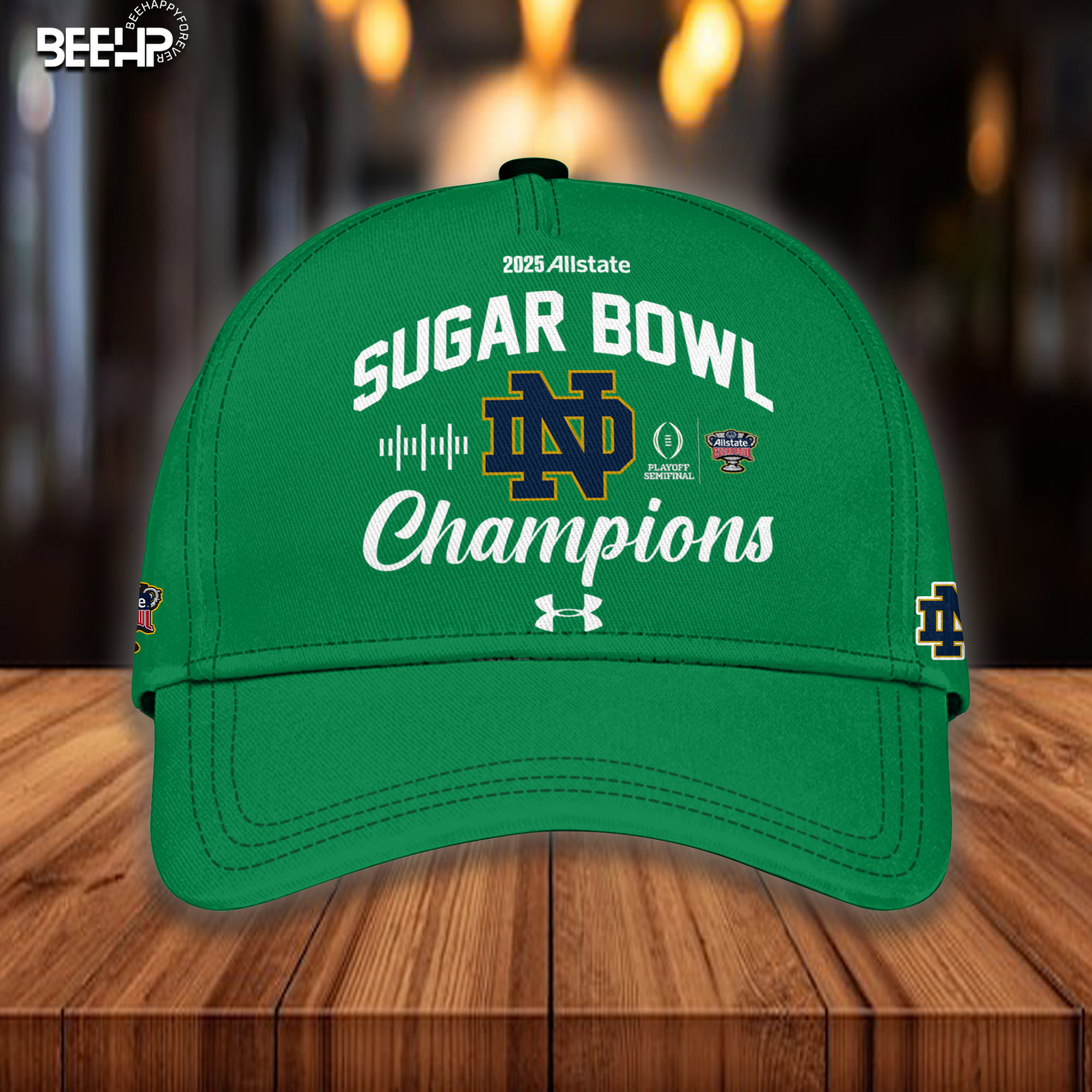 Notre Dame Fighting Irish College Football Playoff 2025 Sugar Bowl Champions Cap - Famjoys Notre Dame Fighting Irish College Football Playoff 2025 Sugar Bowl Champions Cap - Famjoys