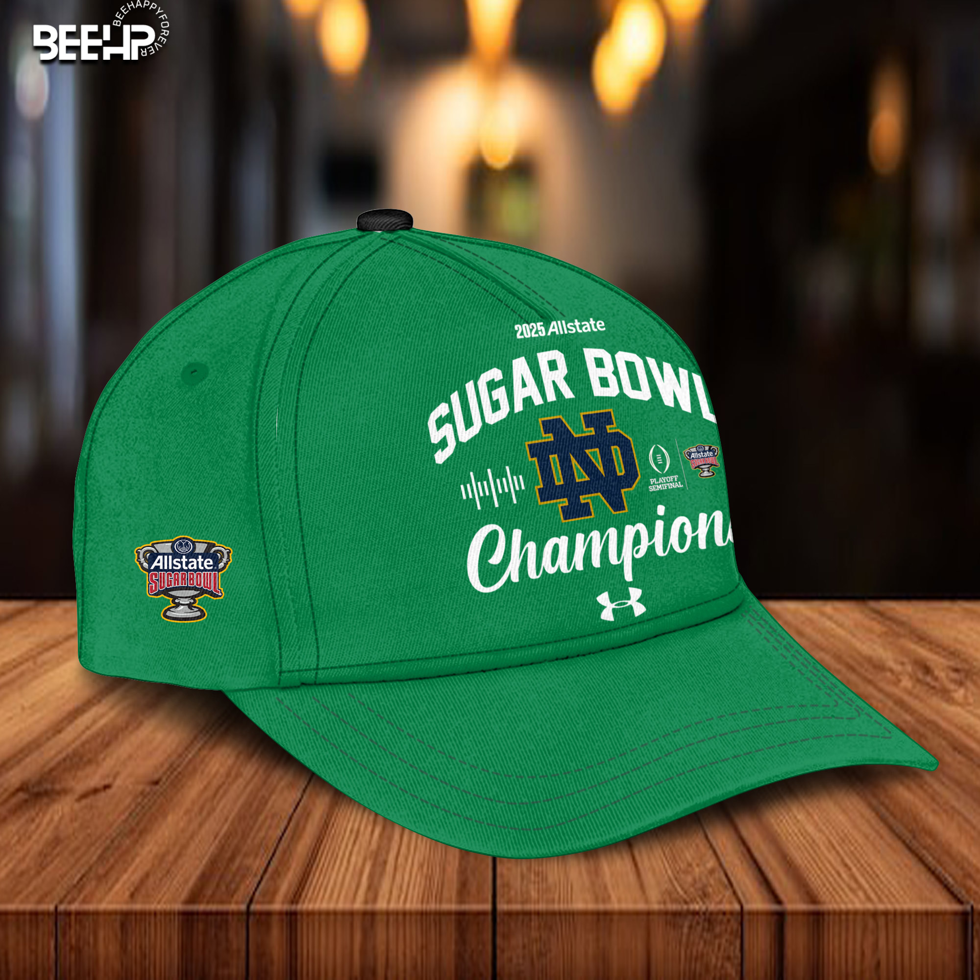 Notre Dame Fighting Irish College Football Playoff 2025 Sugar Bowl Champions Cap - Famjoys Notre Dame Fighting Irish College Football Playoff 2025 Sugar Bowl Champions Cap - Famjoys