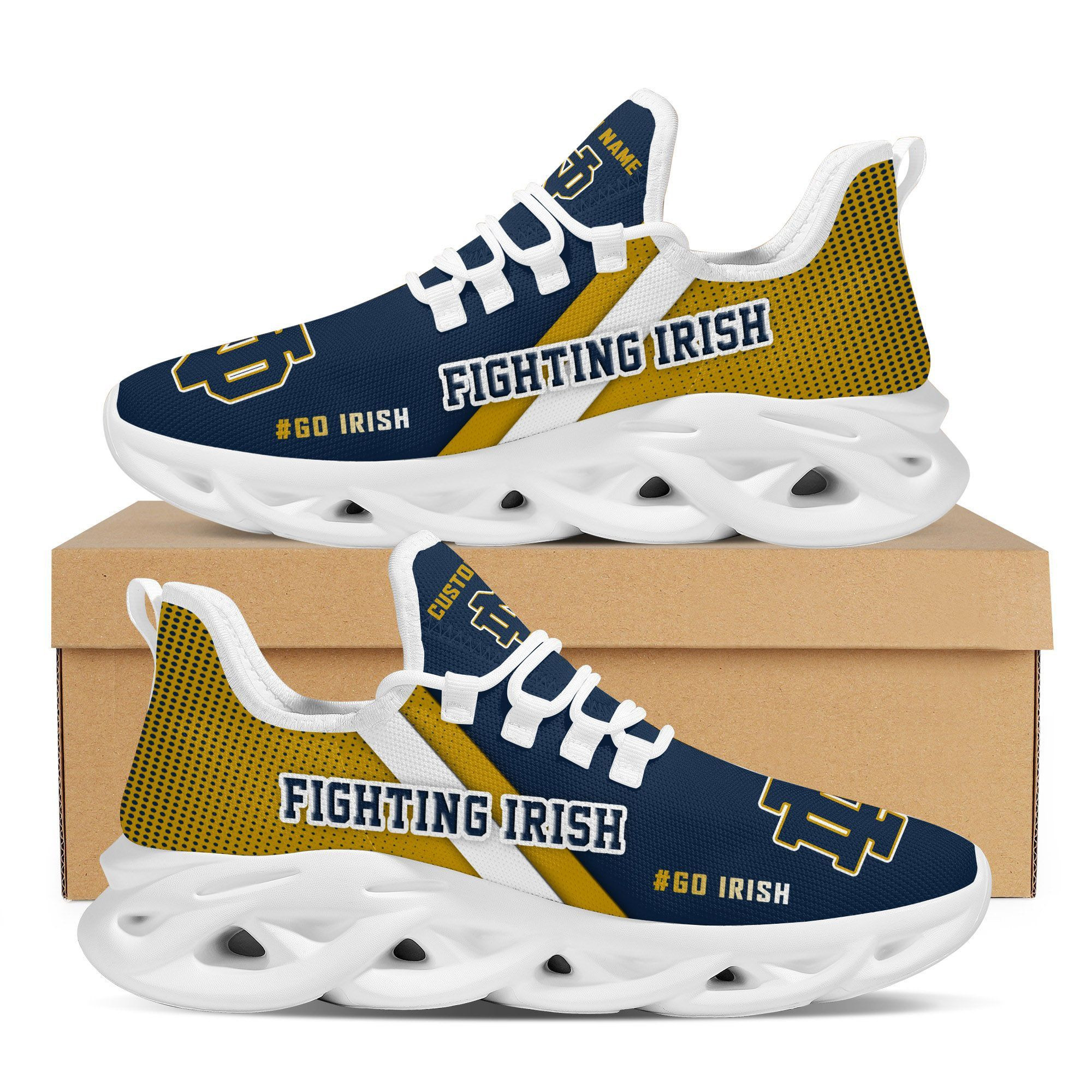Notre Dame Fighting Irish Custom Personalized Max Soul Sneakers Shoes University of Notre Dame - Famjoys Notre Dame Fighting Irish Custom Personalized Max Soul Sneakers Shoes University of Notre Dame - Famjoys