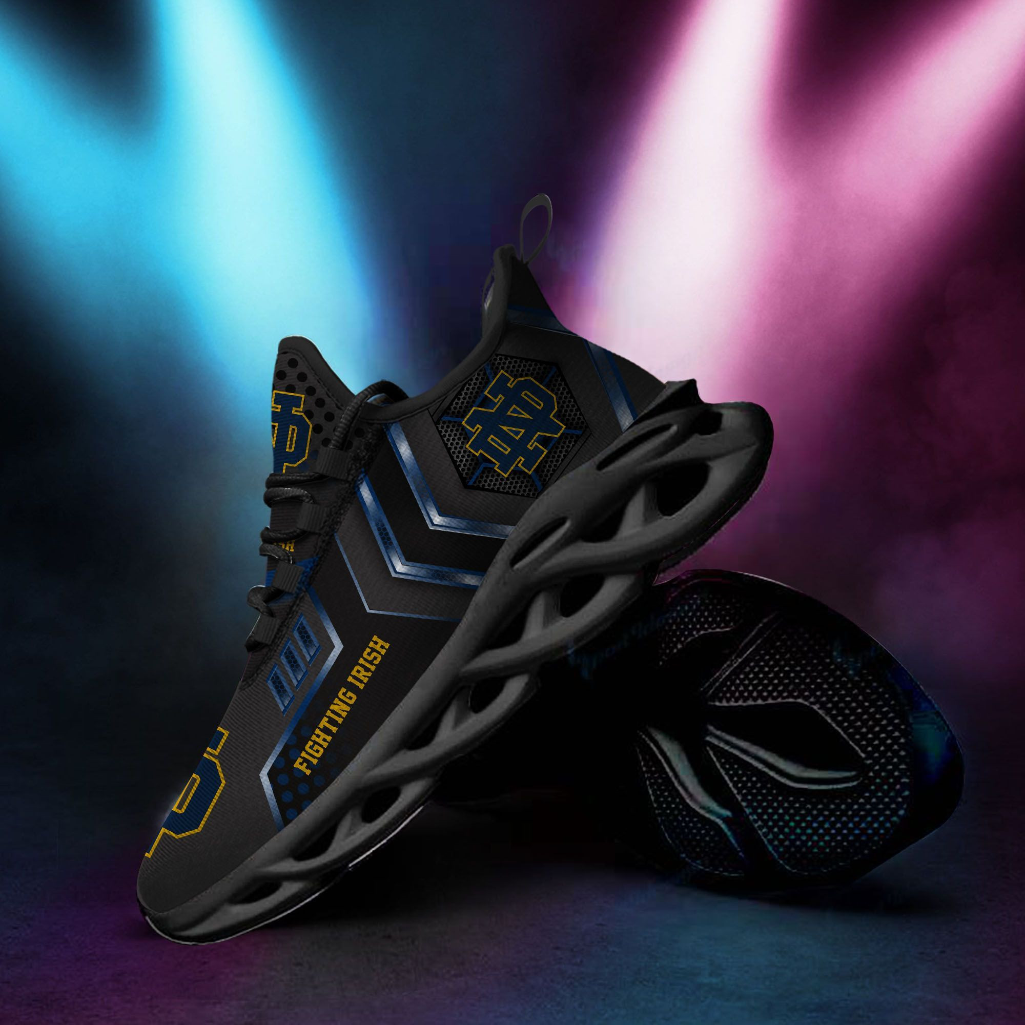 Notre Dame Fighting Irish Max Soul Sneakers Shoes - Famjoys Notre Dame Fighting Irish Max Soul Sneakers Shoes - Famjoys