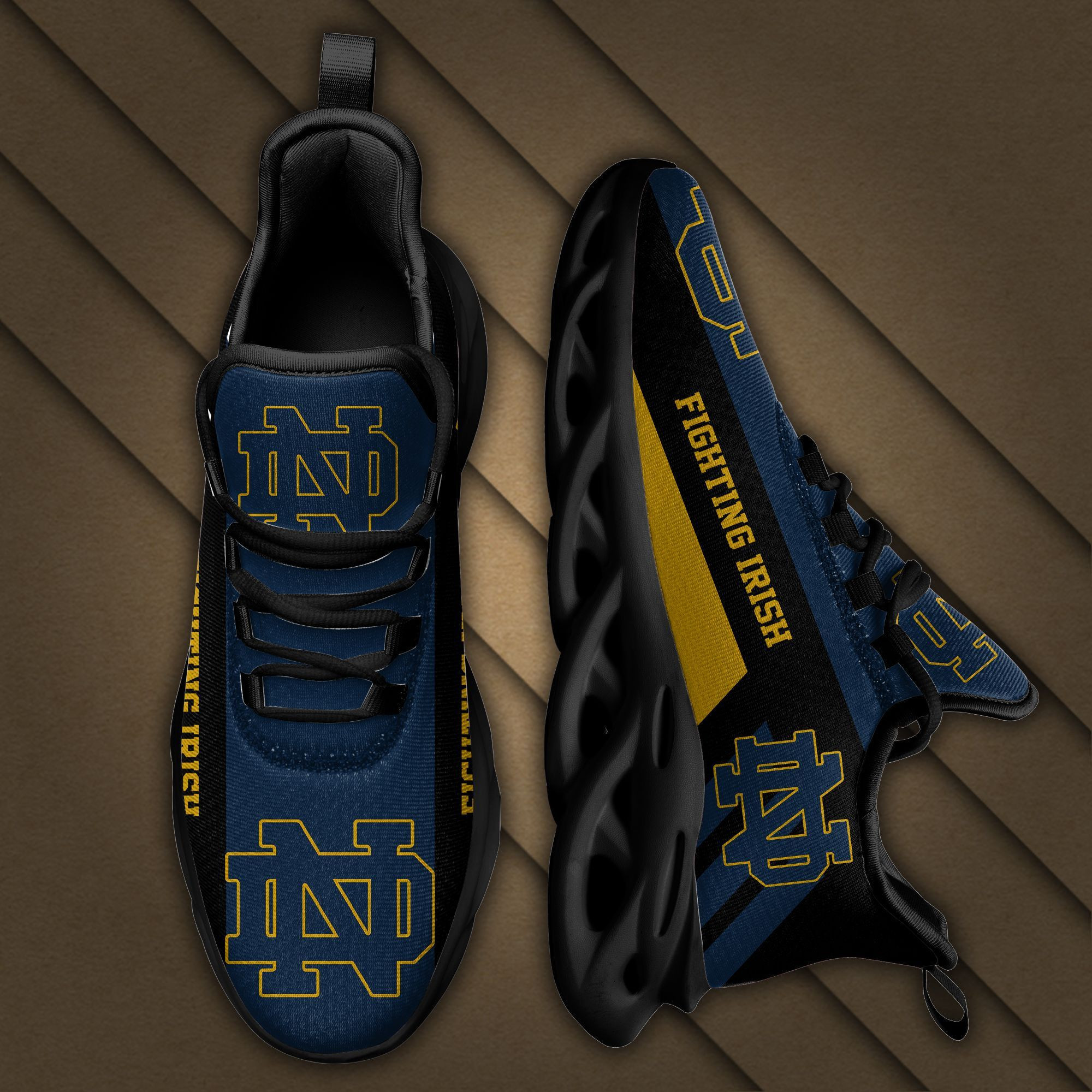 Notre Dame Fighting Irish Max Soul Sneakers Shoes - Famjoys Notre Dame Fighting Irish Max Soul Sneakers Shoes - Famjoys