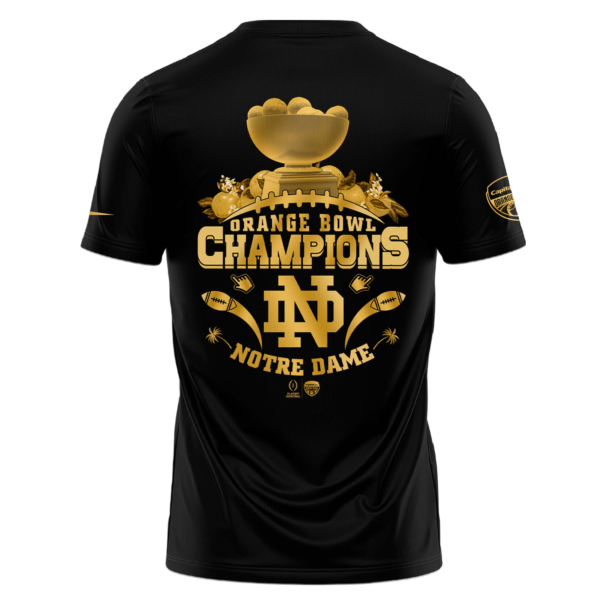 Notre Dame Fighting Irish Orange Bowl Champions Tshirt 2025 - Famjoys Notre Dame Fighting Irish Orange Bowl Champions Tshirt 2025 - Famjoys