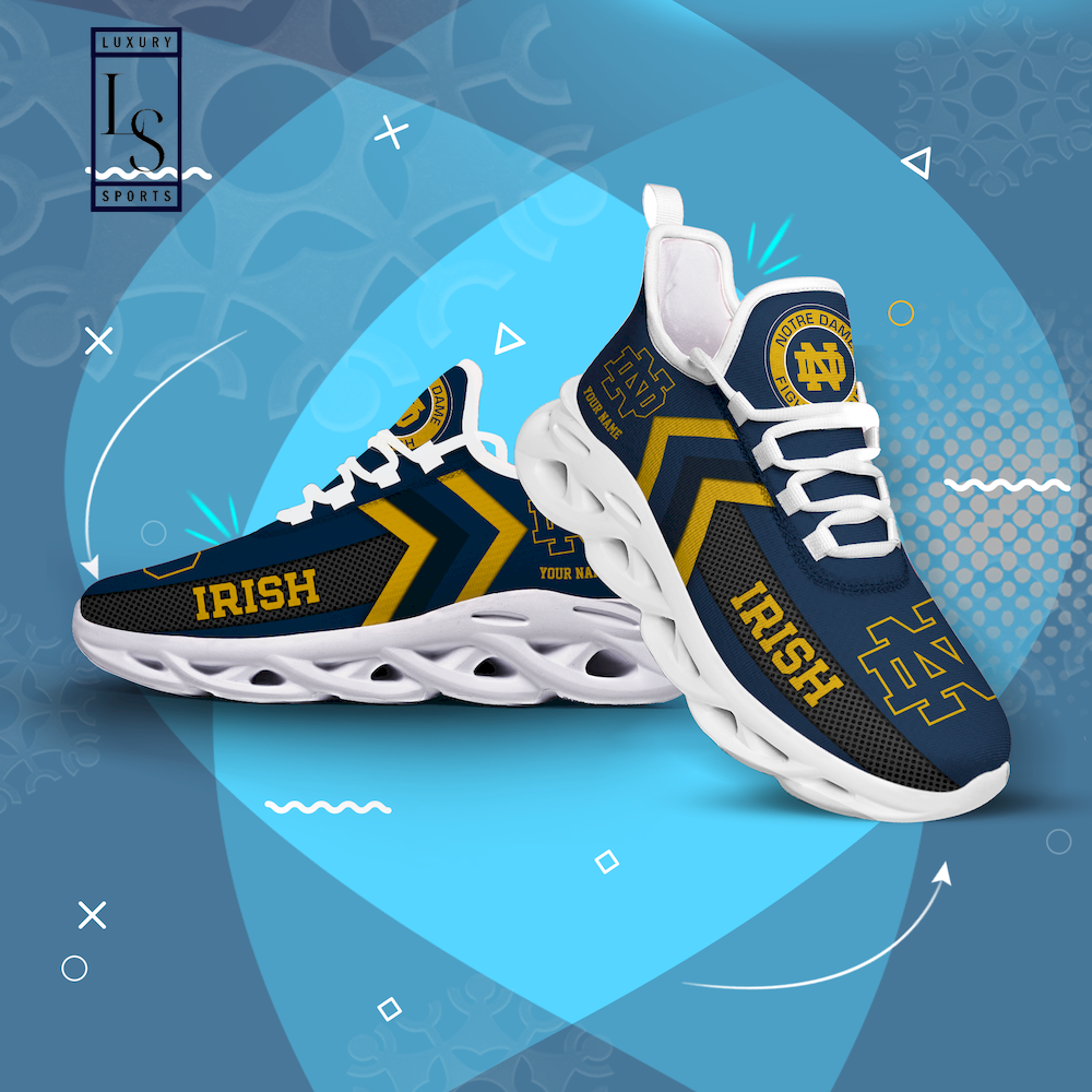 Notre Dame Fighting Irish Personalized Max Soul Shoes - Famjoys Notre Dame Fighting Irish Personalized Max Soul Shoes - Famjoys