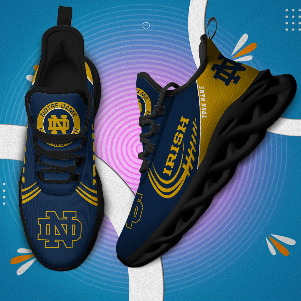 Notre Dame Fighting Irish PERSONALIZED MAX SOUL SHOES T1 - Famjoys Notre Dame Fighting Irish PERSONALIZED MAX SOUL SHOES T1 - Famjoys
