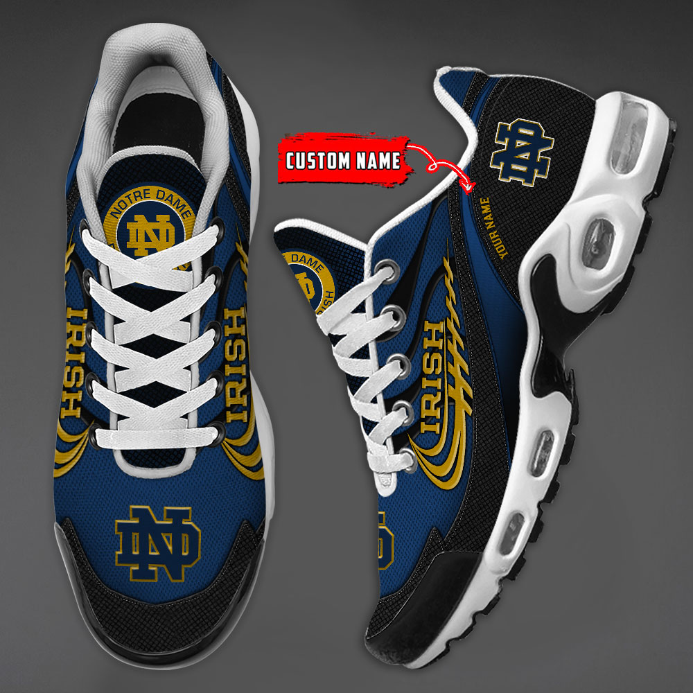 Notre Dame Fighting Irish Personalized Name Air Cushion Sports Shoes Sneaker KLTNS220563 - Famjoys Notre Dame Fighting Irish Personalized Name Air Cushion Sports Shoes Sneaker KLTNS220563 - Famjoys