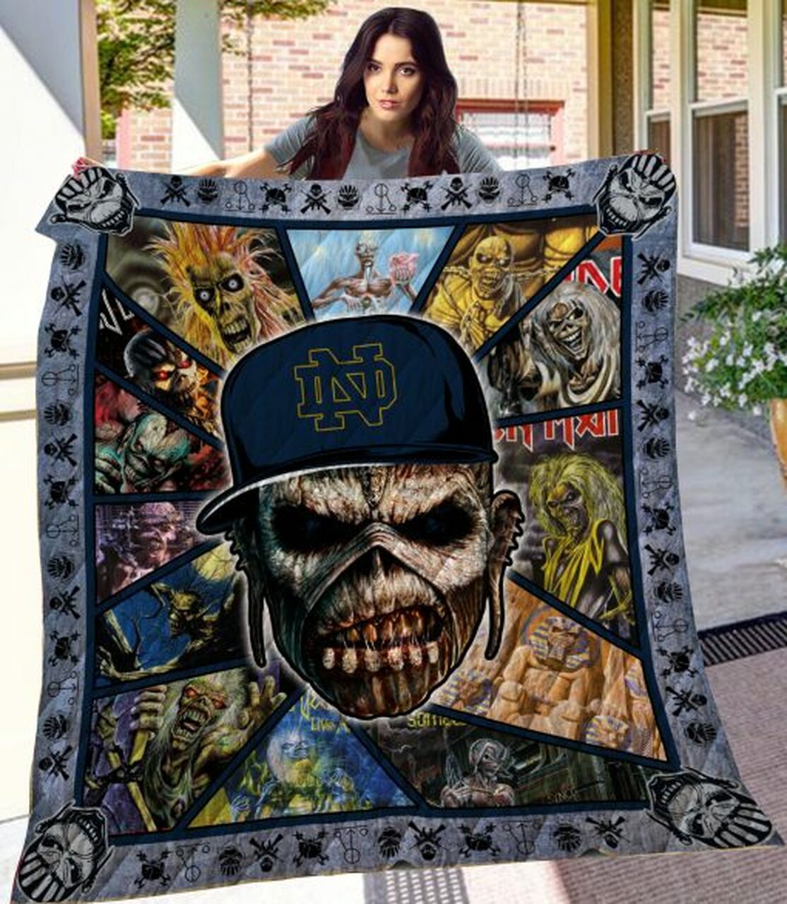 Notre Dame Fighting Irish Quilt Blanket #193 - Famjoys Notre Dame Fighting Irish Quilt Blanket #193 - Famjoys