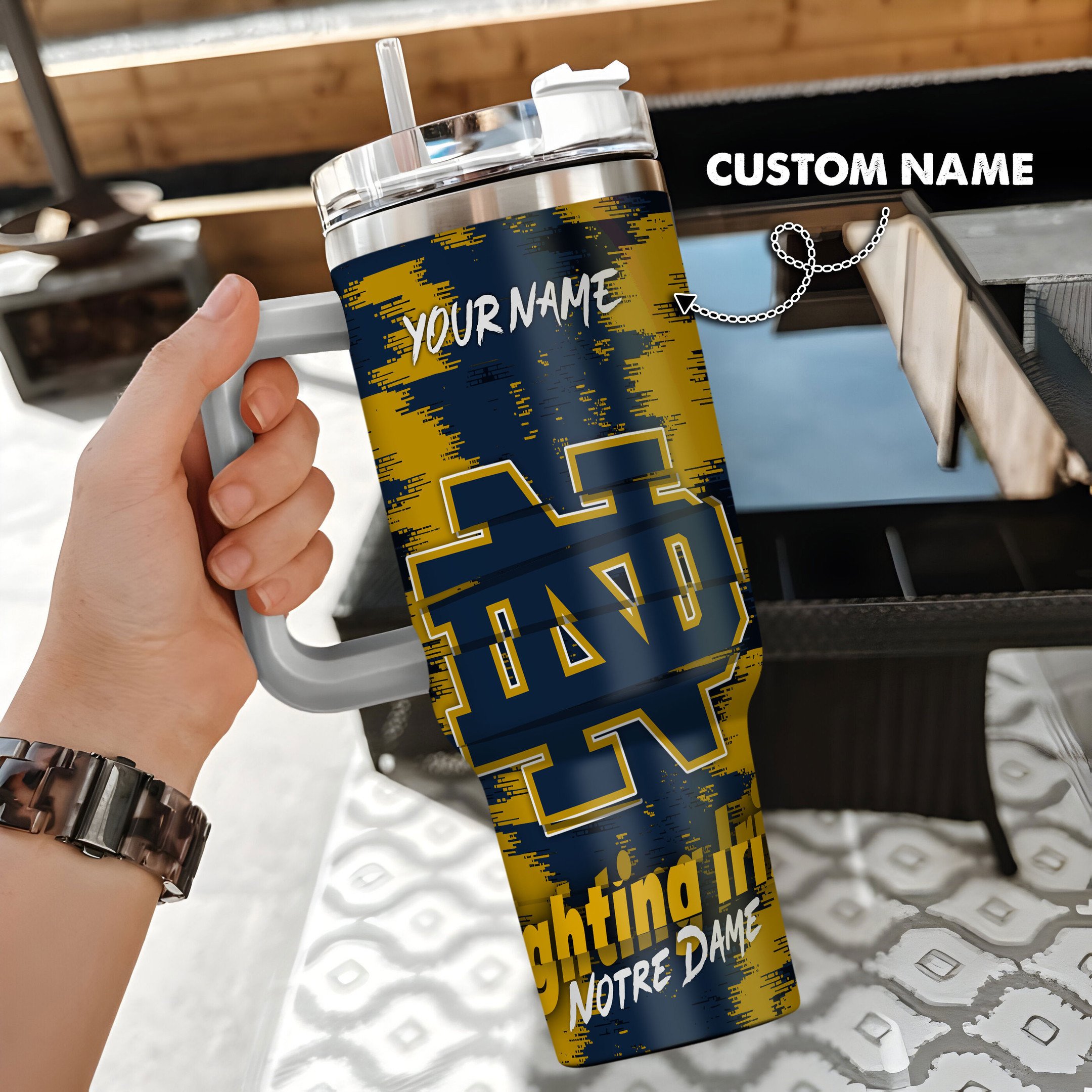 Notre Dame Fighting Irish Stanley Tumbler - Famjoys Notre Dame Fighting Irish Stanley Tumbler - Famjoys