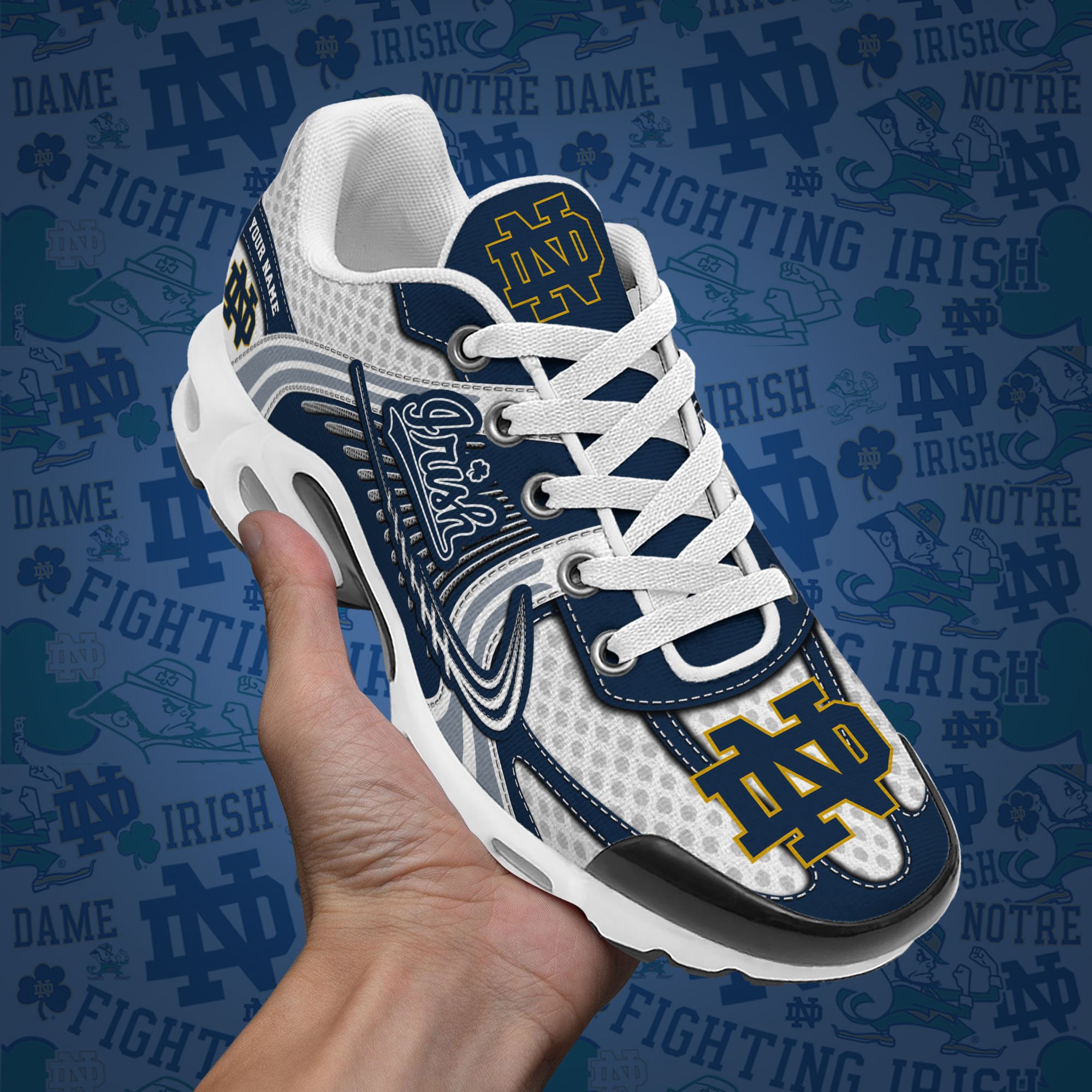 Notre Dame Fighting Irish TN Shoes Custom Your Name, Sport Shoes, Gifts For Fans, Sport Gifts For Him ETRG-62360 - Famjoys Notre Dame Fighting Irish TN Shoes Custom Your Name, Sport Shoes, Gifts For Fans, Sport Gifts For Him ETRG-62360 - Famjoys