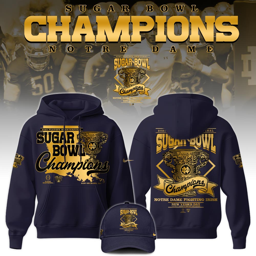 Notre Dame Fighting Irish x Sugar Bowl Champions Hoodie v2 - Famjoys Notre Dame Fighting Irish x Sugar Bowl Champions Hoodie v2 - Famjoys