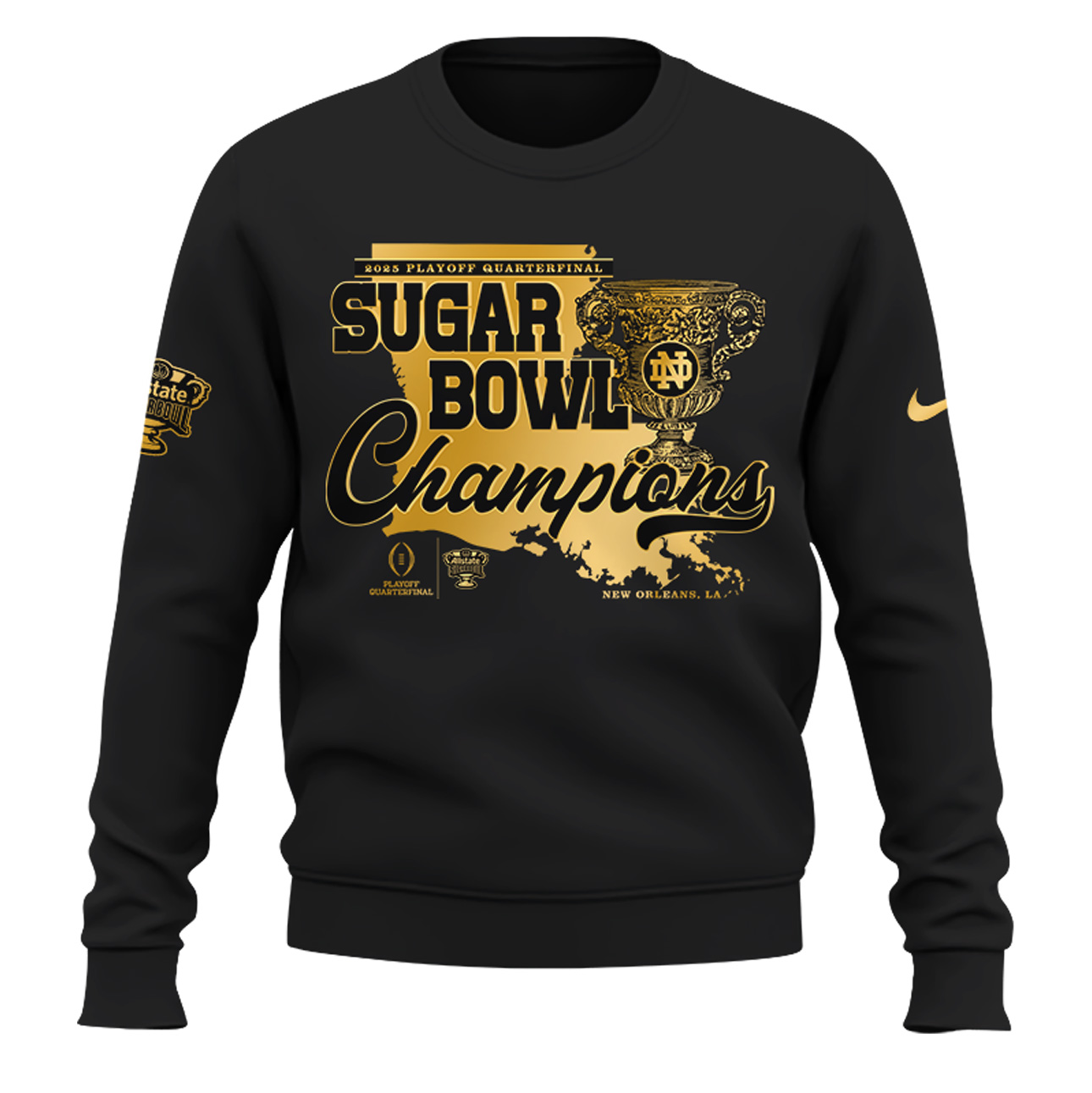 Notre Dame Fighting Irish x Sugar Bowl Champions Sweatshirt - Famjoys Notre Dame Fighting Irish x Sugar Bowl Champions Sweatshirt - Famjoys