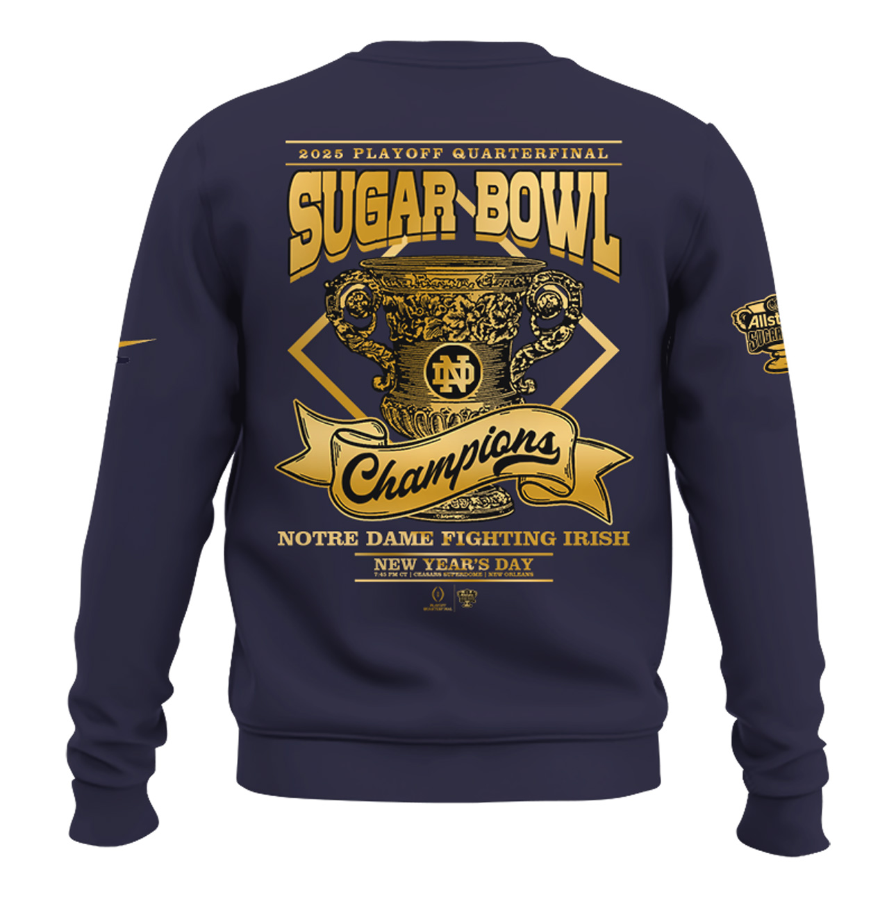 Notre Dame Fighting Irish x Sugar Bowl Champions Sweatshirt v2 - Famjoys Notre Dame Fighting Irish x Sugar Bowl Champions Sweatshirt v2 - Famjoys
