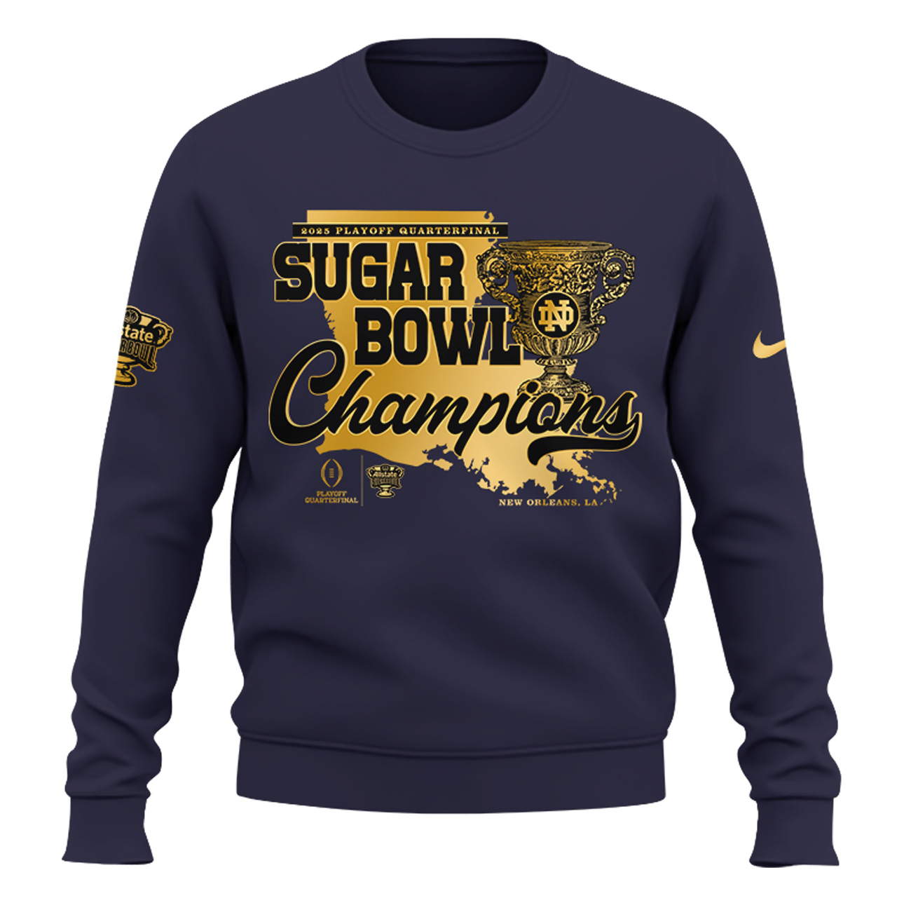 Notre Dame Fighting Irish x Sugar Bowl Champions Sweatshirt v2 - Famjoys Notre Dame Fighting Irish x Sugar Bowl Champions Sweatshirt v2 - Famjoys