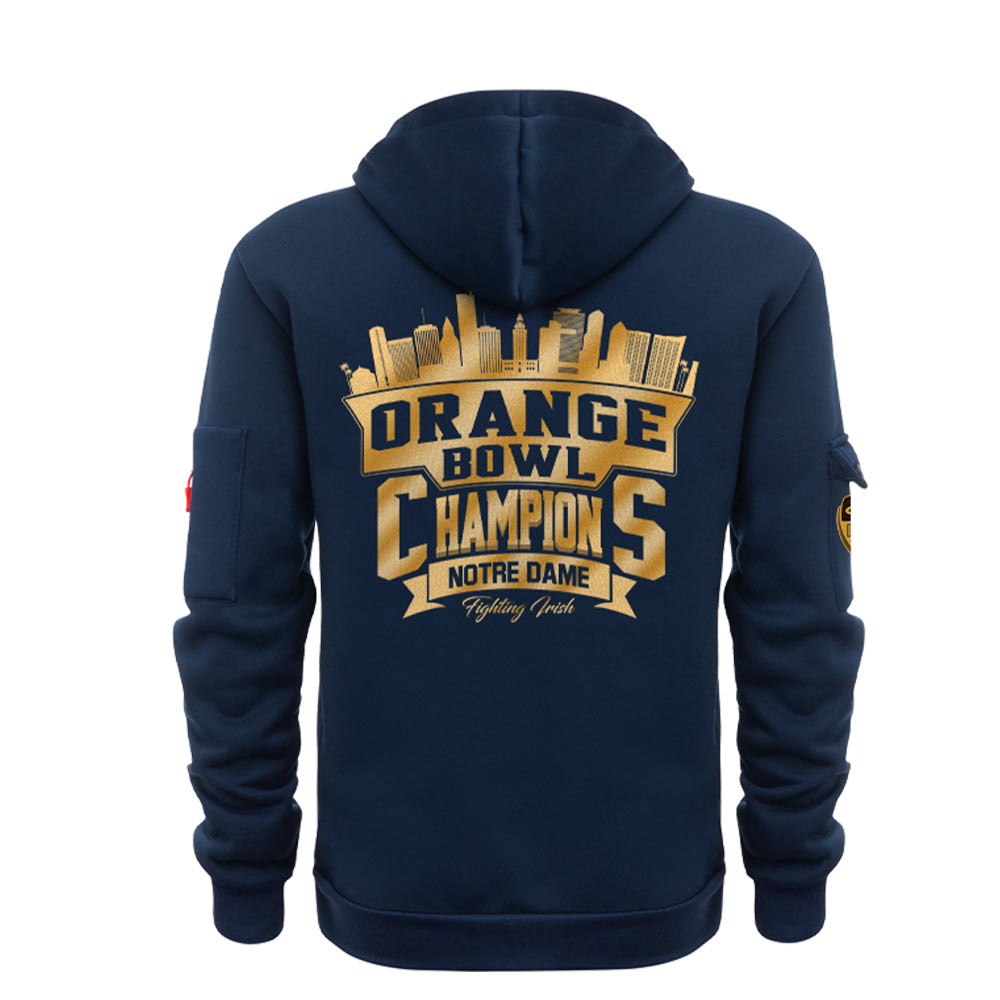 Notre Dame Football Orange Bowl Champions Hoodies - Famjoys Notre Dame Football Orange Bowl Champions Hoodies - Famjoys