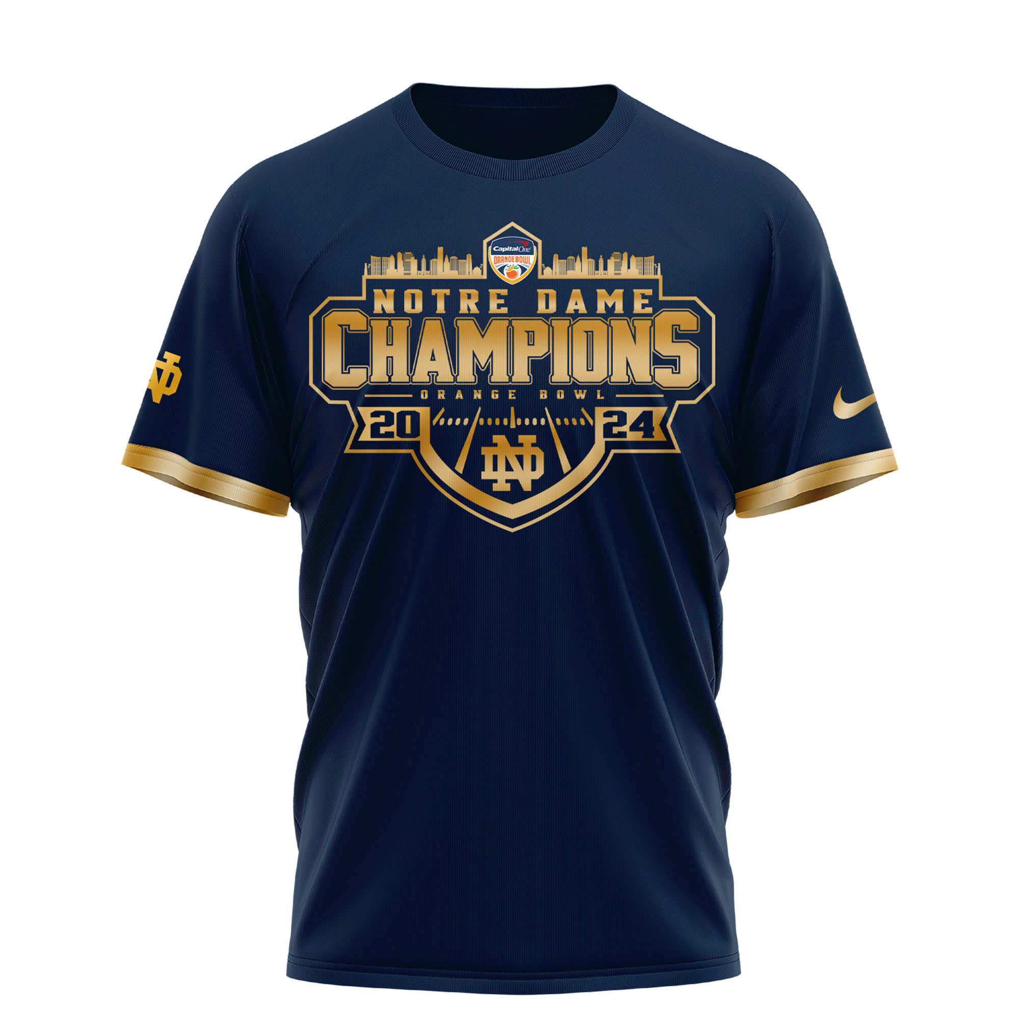Notre Dame Football Orange Bowl Champions T-Shirt - Famjoys Notre Dame Football Orange Bowl Champions T-Shirt - Famjoys