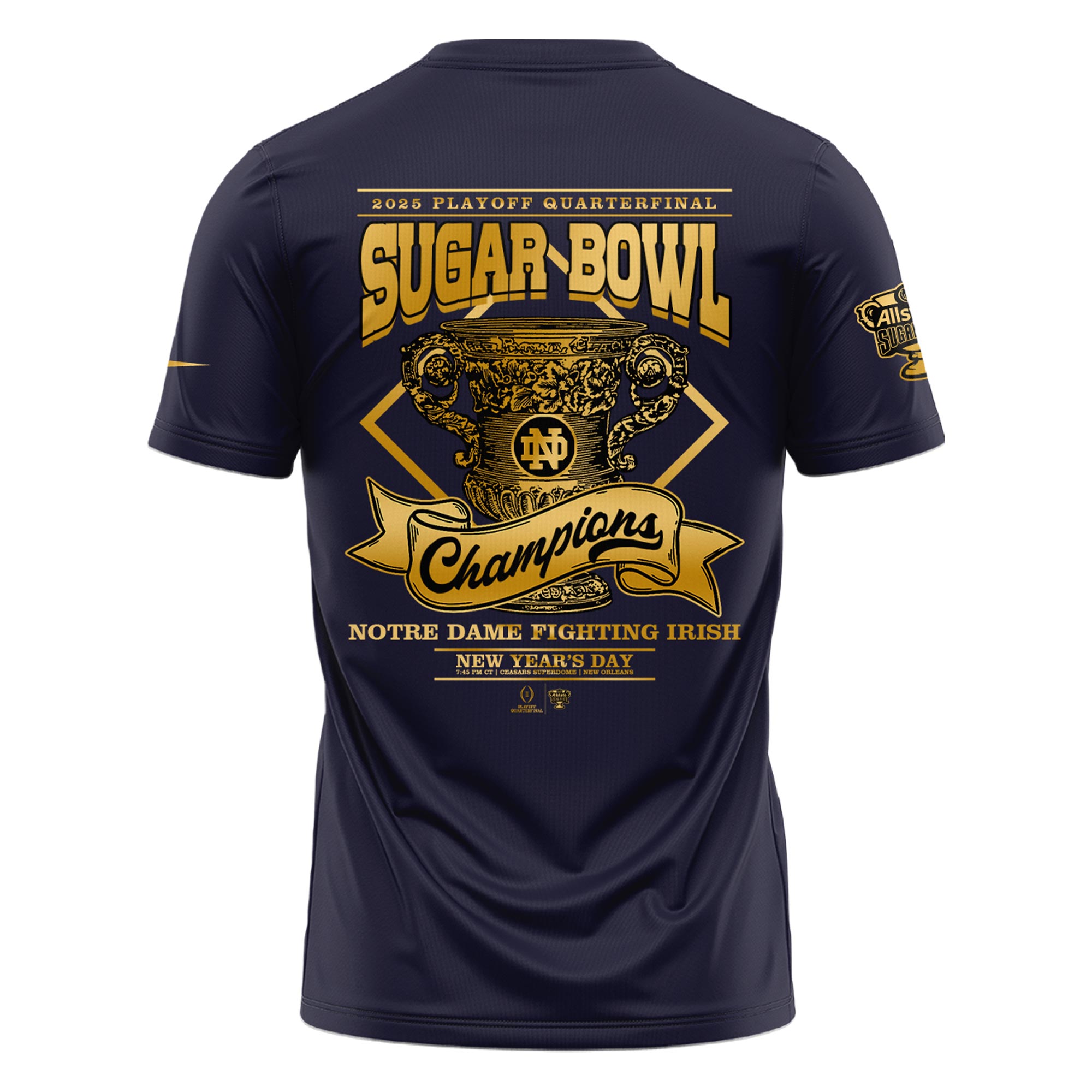 Notre Dame x Sugar Bowl Champions Tshirt v2 - Famjoys Notre Dame x Sugar Bowl Champions Tshirt v2 - Famjoys